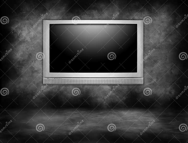 High Definition Plasma Television Hanging Stock Photo Image of