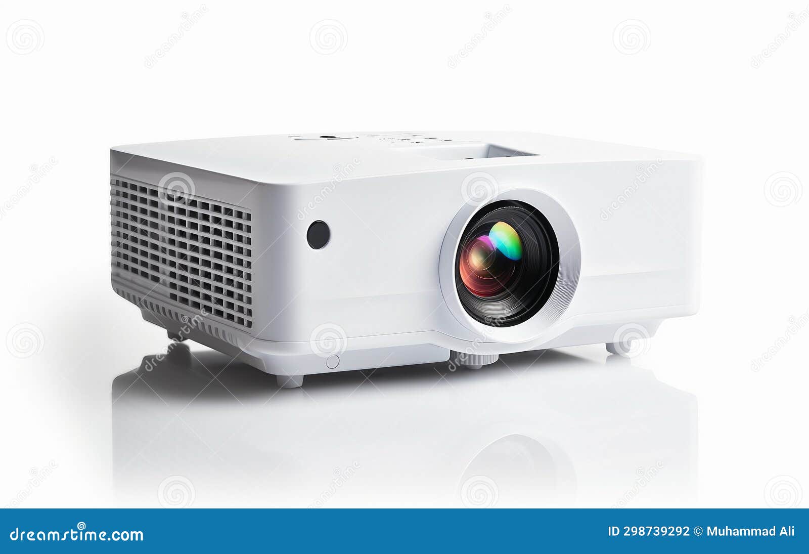 High Definition Projection on White Background Stock Photo Image of