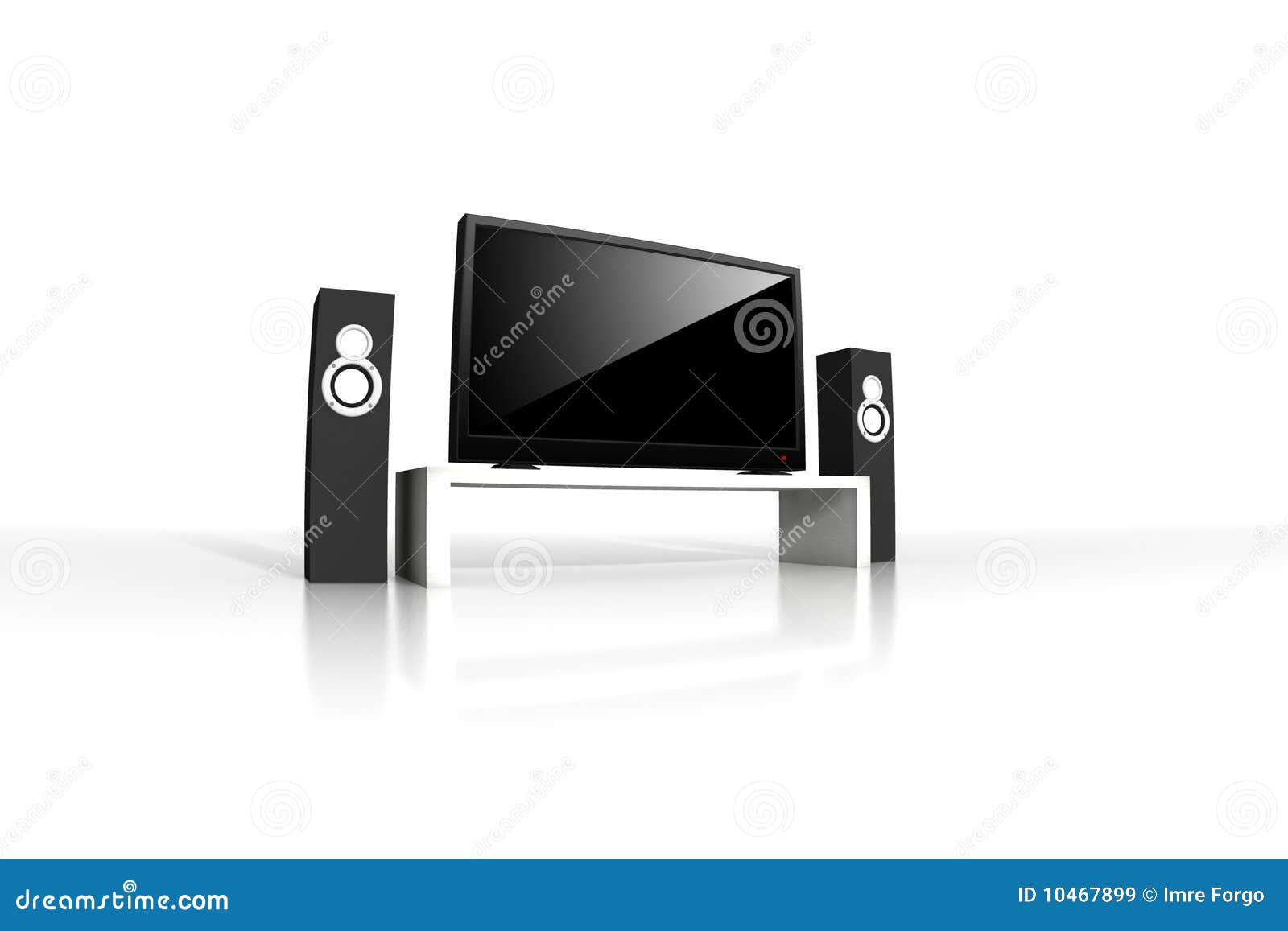 High definition television stock illustration. Illustration of