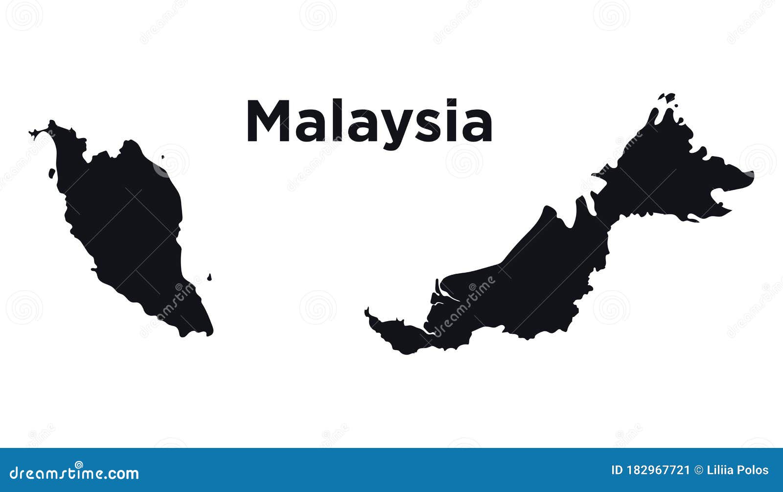 High Detailed Vector Map Malaysia Stock Illustration Illustration