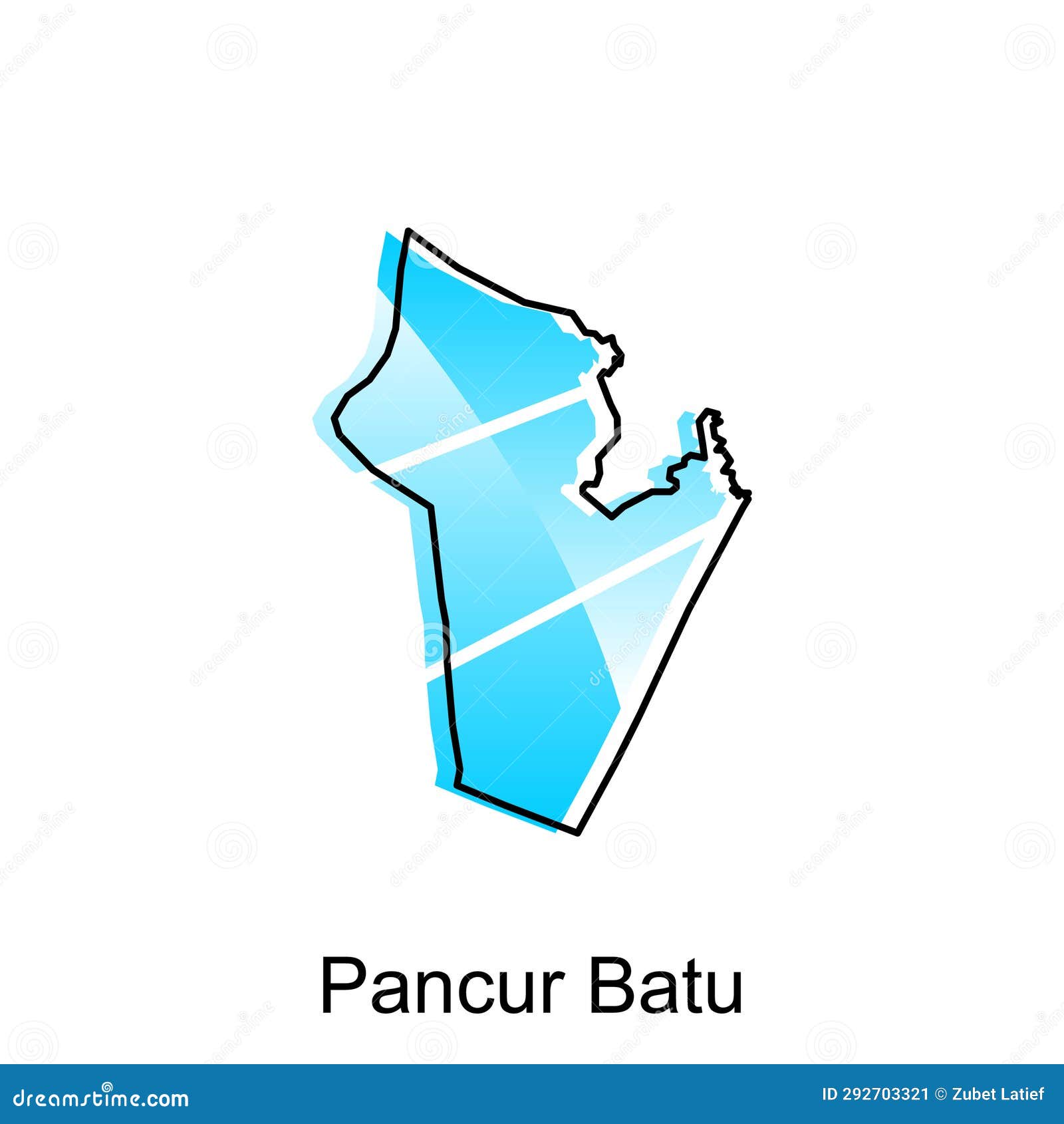 high detailed  map of pancur batu city modern outline, logo  . abstract, s concept, logo, logotype 