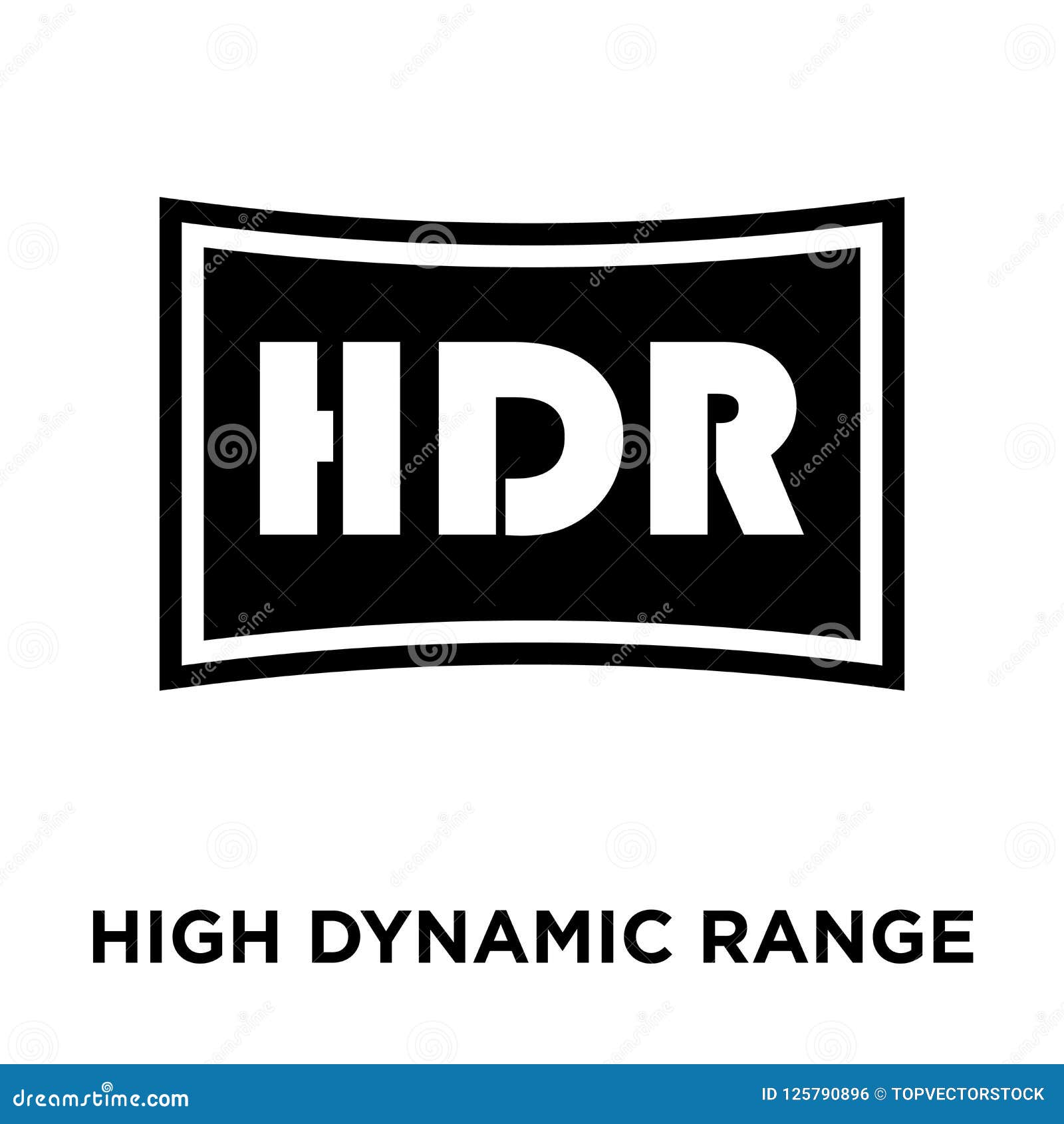 high dynamic range imaging icon   on white background, logo concept of high dynamic range imaging sign on