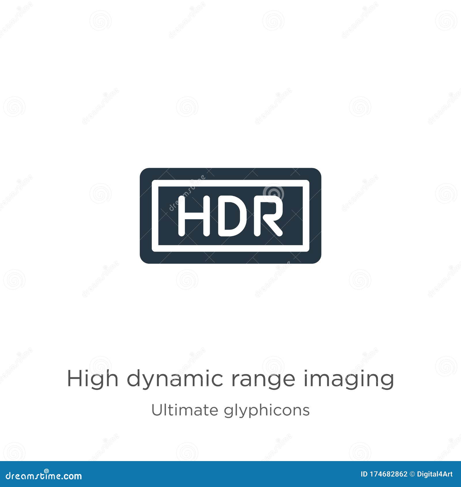 high dynamic range imaging icon . trendy flat high dynamic range imaging icon from ultimate glyphicons collection 