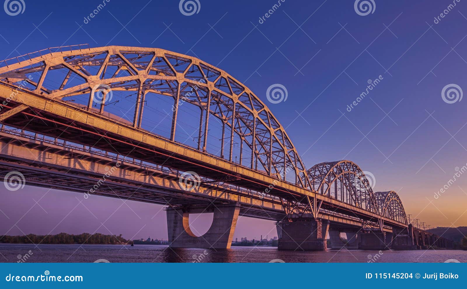 high dynamic range imaging. metro bridge. kiev,ukraine