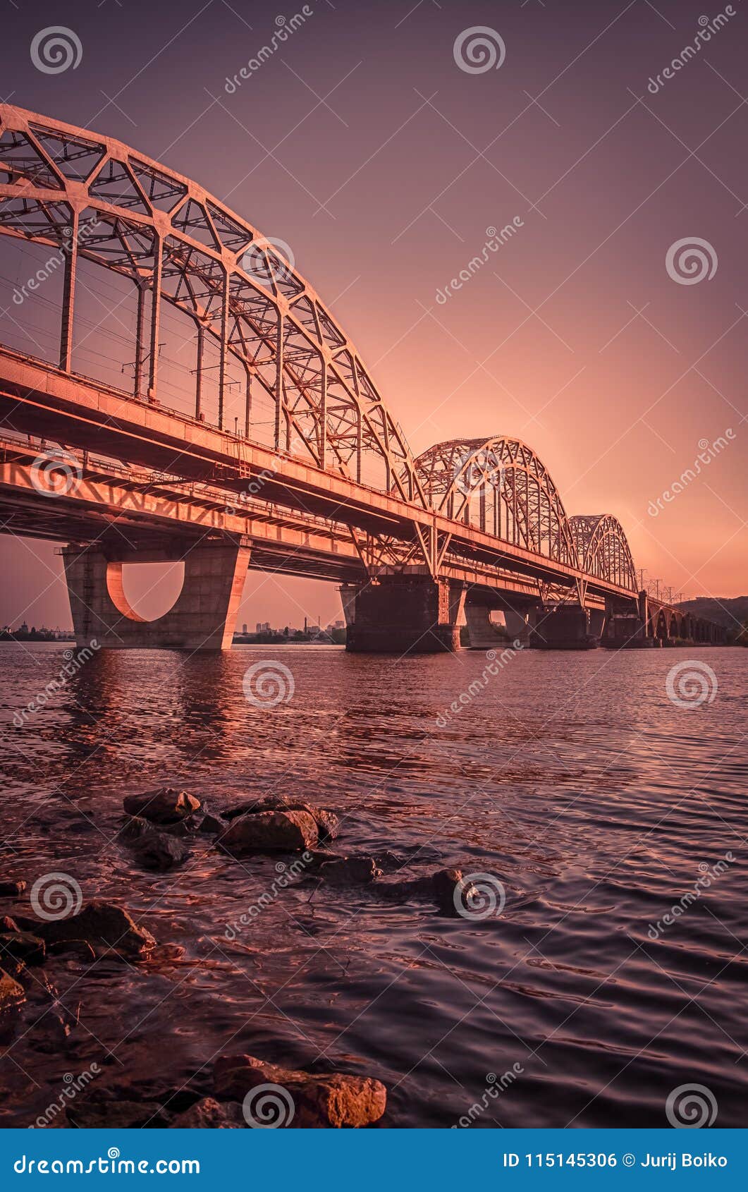 high dynamic range imaging. metro bridge. kiev,ukraine