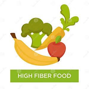 High Fiber Foods Vector Infographics CartoonDealer 62872007