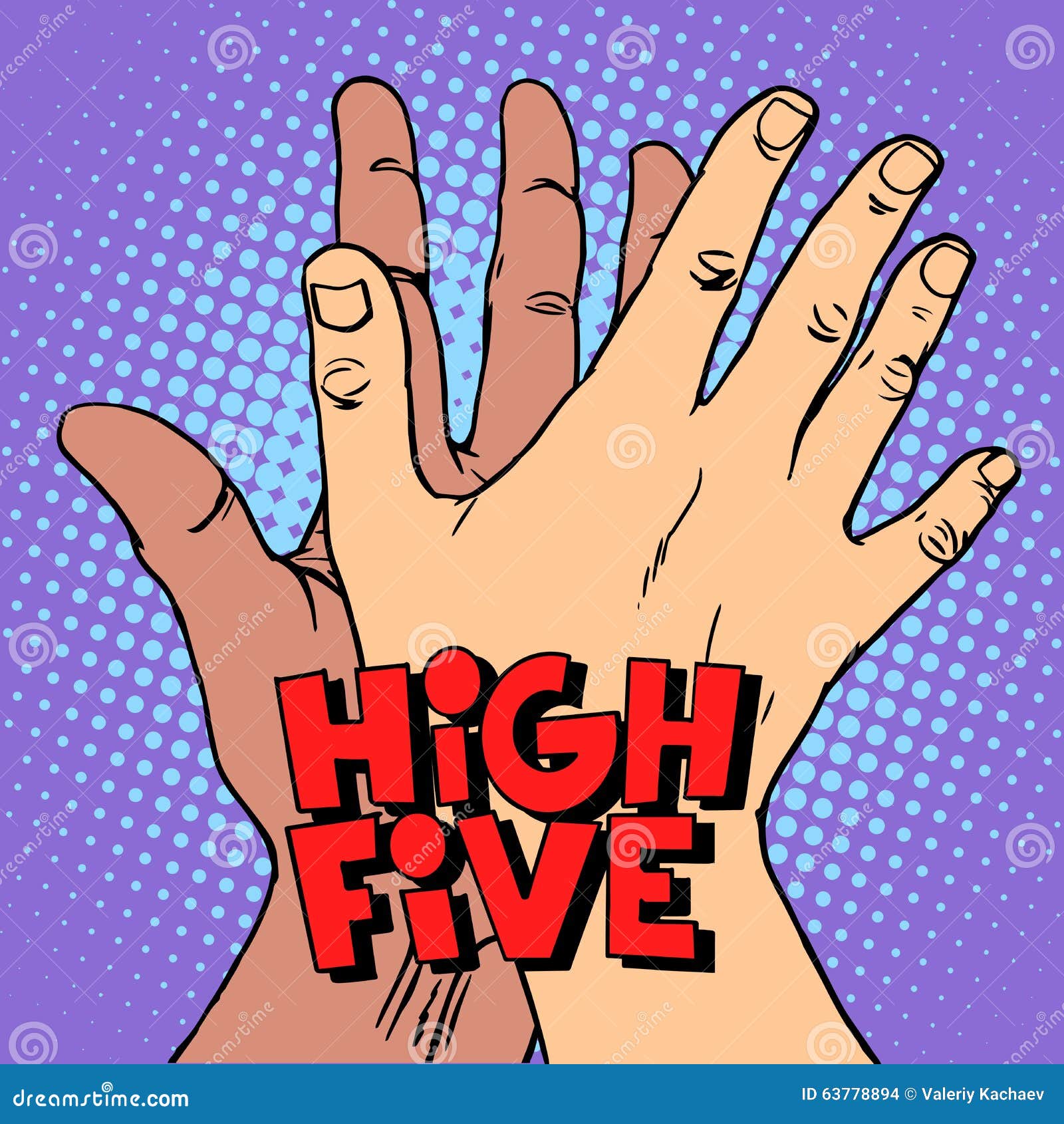 Cartoon High Five Hand
