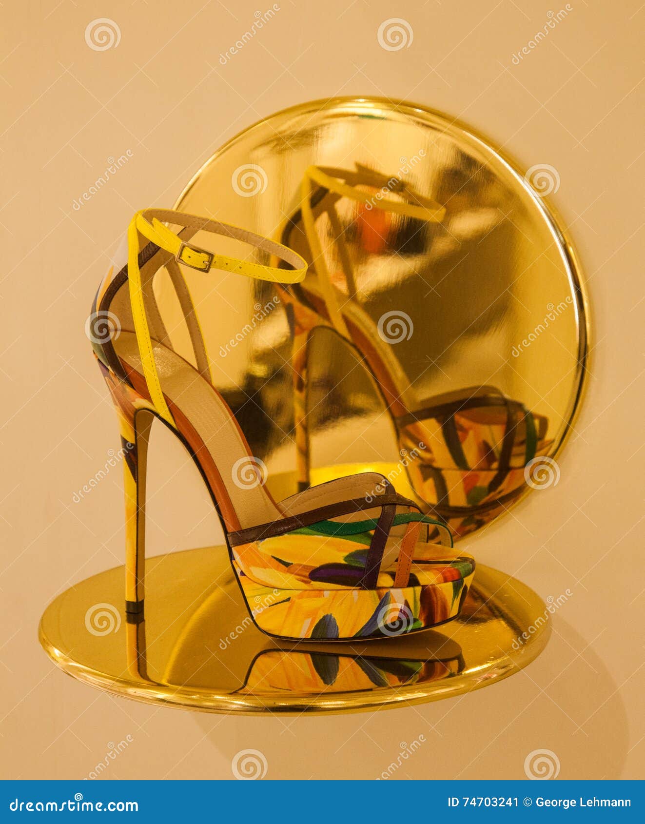 HighHeel Shoe and Its Reflection Stock Image Image of fashion