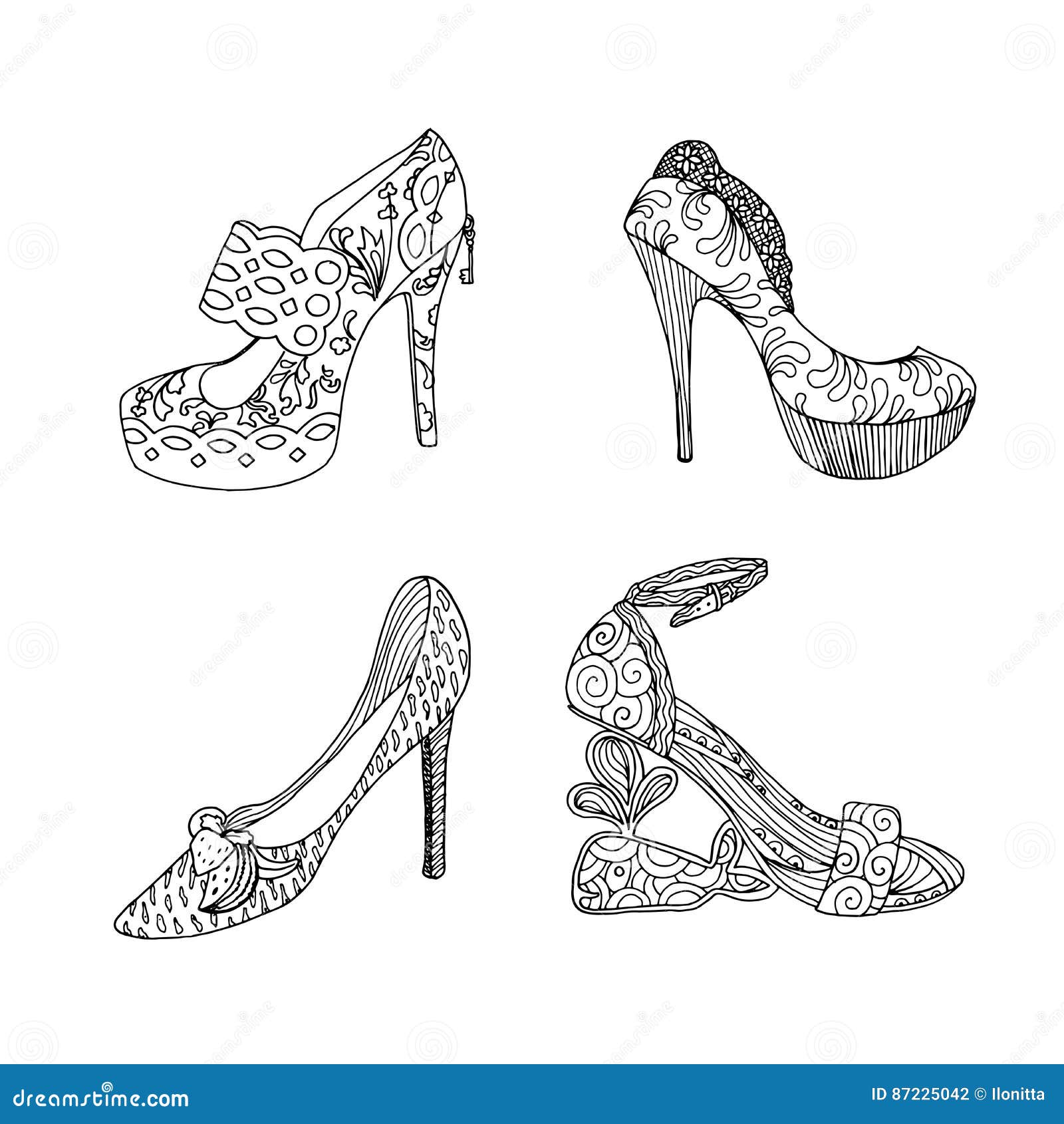 Stiletto Shoes Blackwhite High-Res Vector Graphic - Getty Images