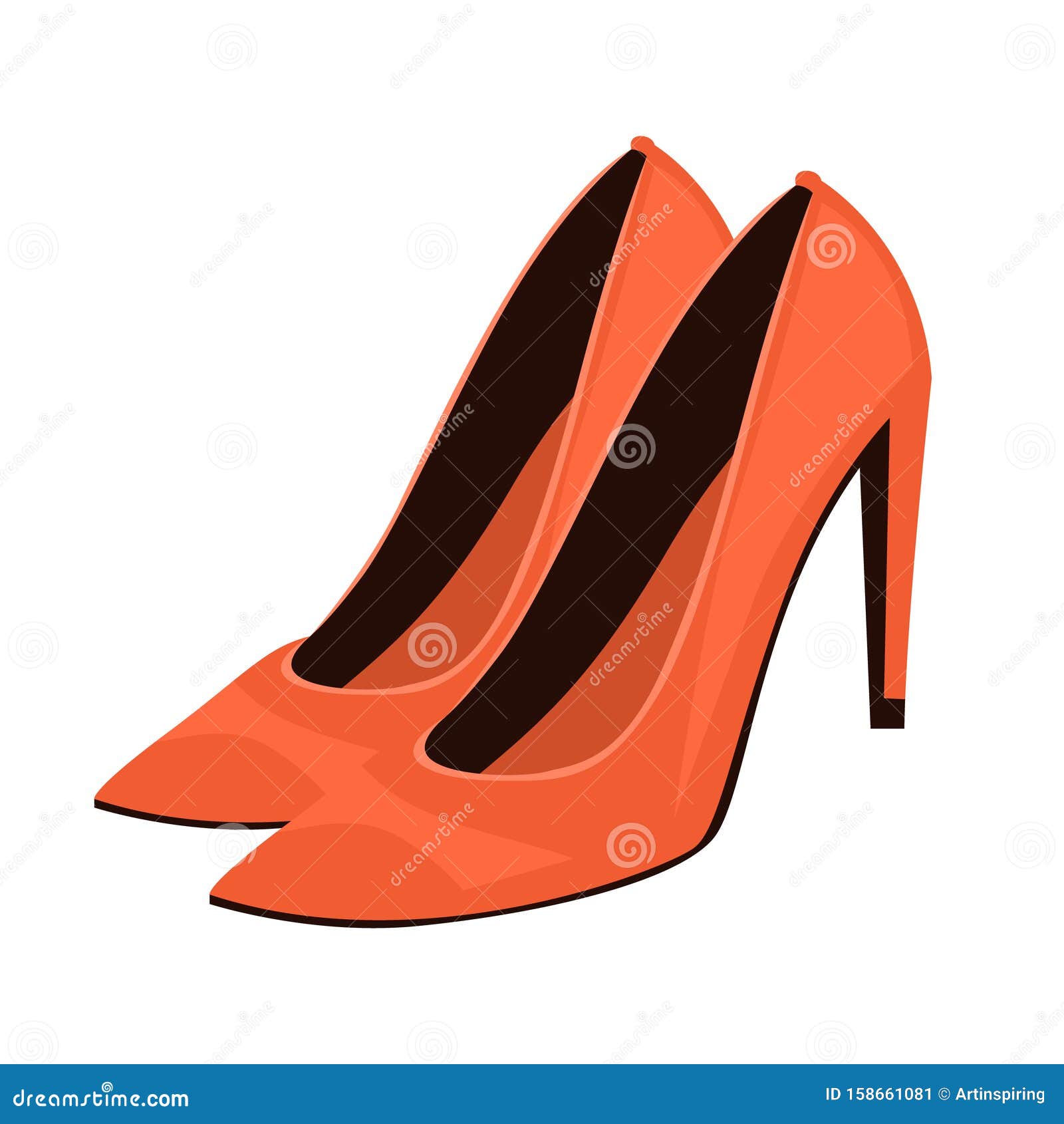 High Heels. Attractive Female Accessory, Beautiful Shoe Stock Vector ...