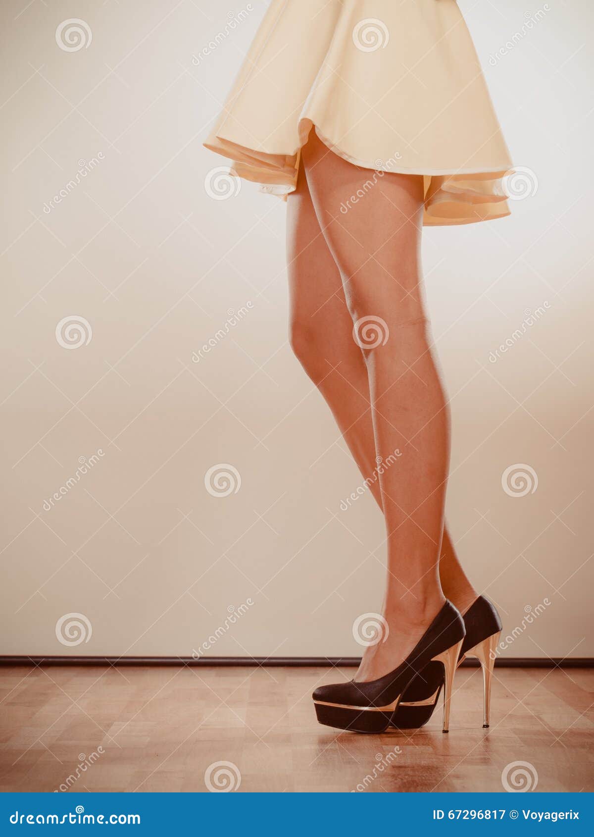 High Heels Spiked Shoes on Female Legs Stock Image - Image of girl ...