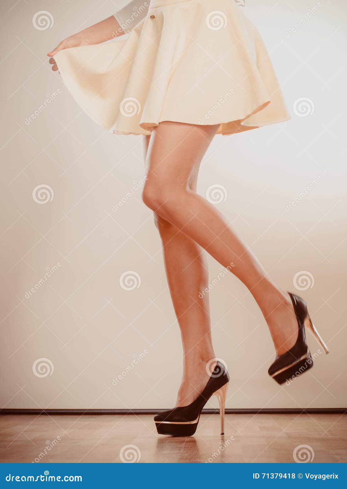 High Heels Spiked Shoes on Female Legs Stock Photo - Image of footwear ...