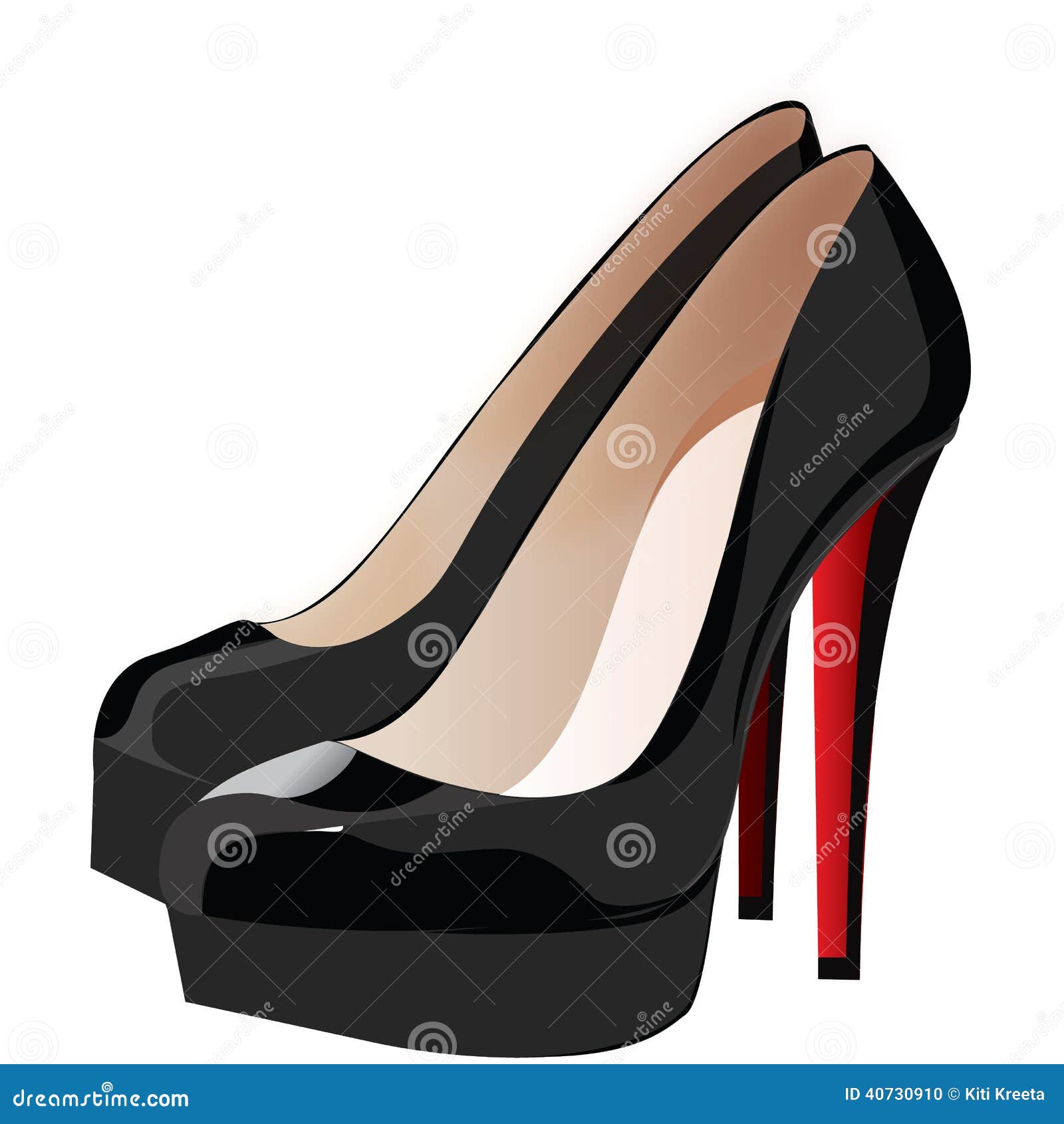 High Heels for Women Beautiful Vector Stock Illustration Illustration