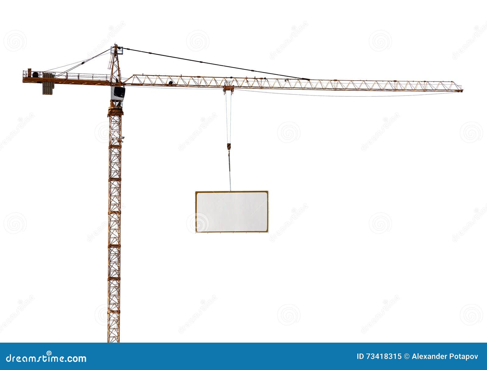 high hoisting crane with advertisement hoardin