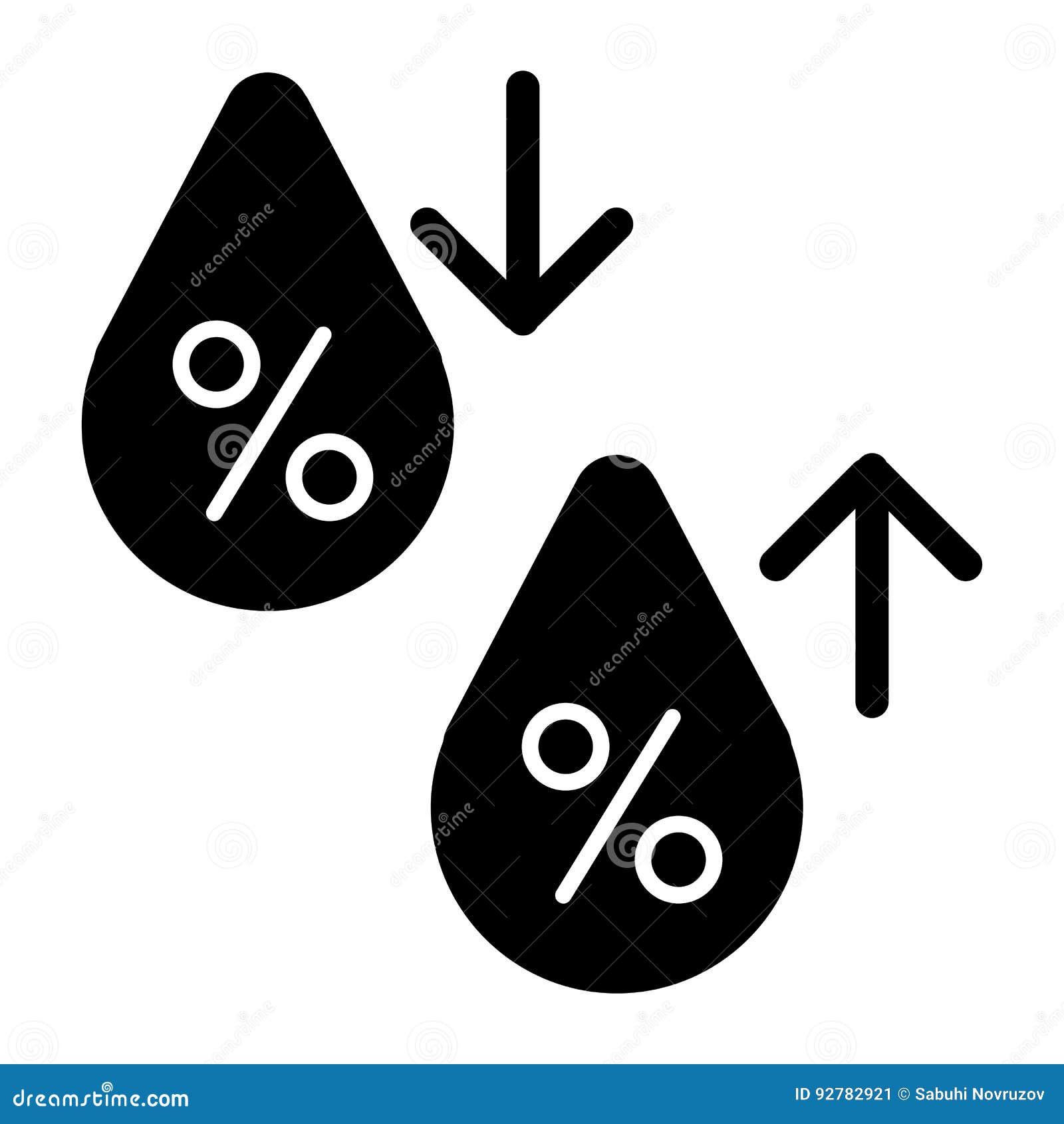 high humidity  icon. black and white humidity increases and decreases . solid linear icon.