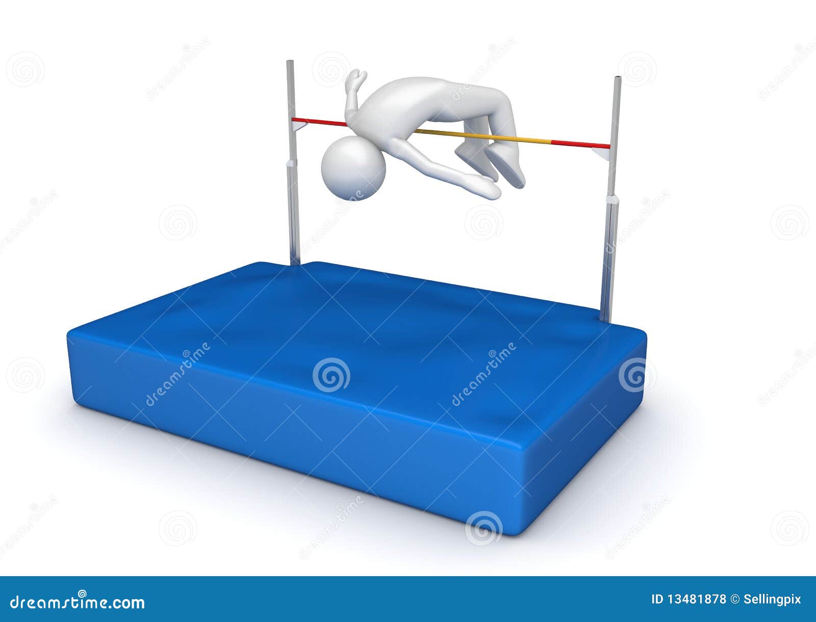 High jump stock illustration. Illustration of isolate 13481878