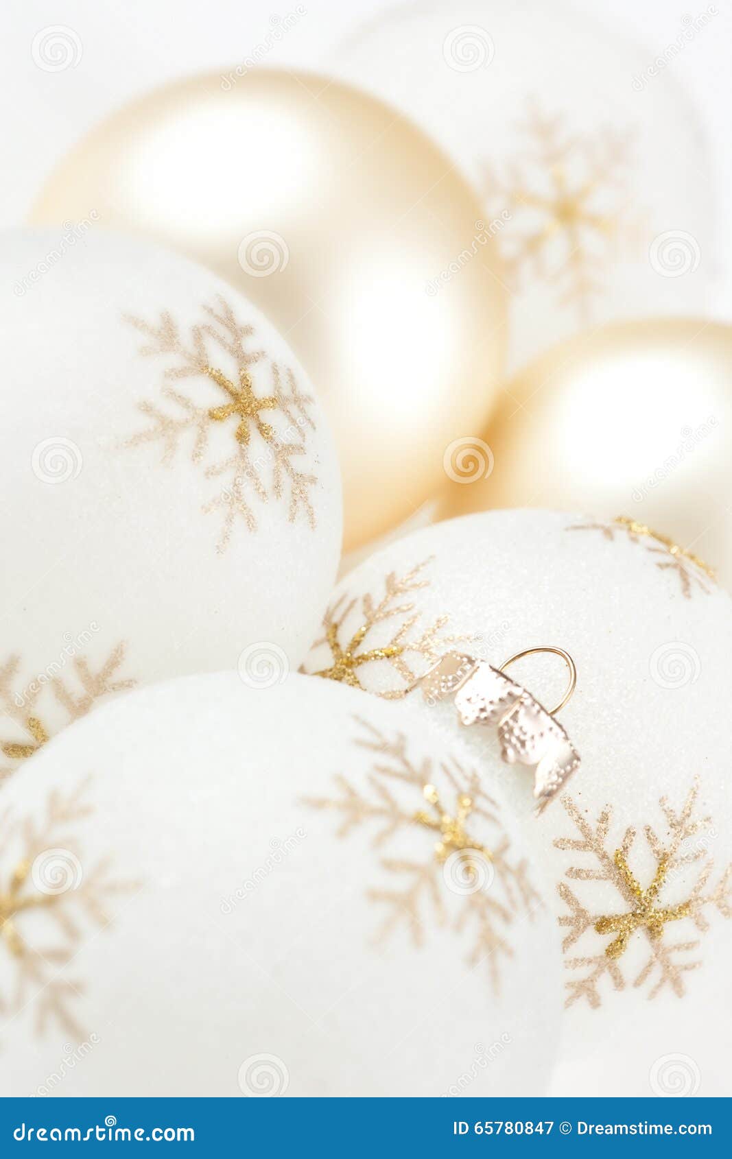 High Key Christmas Bulbs on White Stock Image Image of glittering