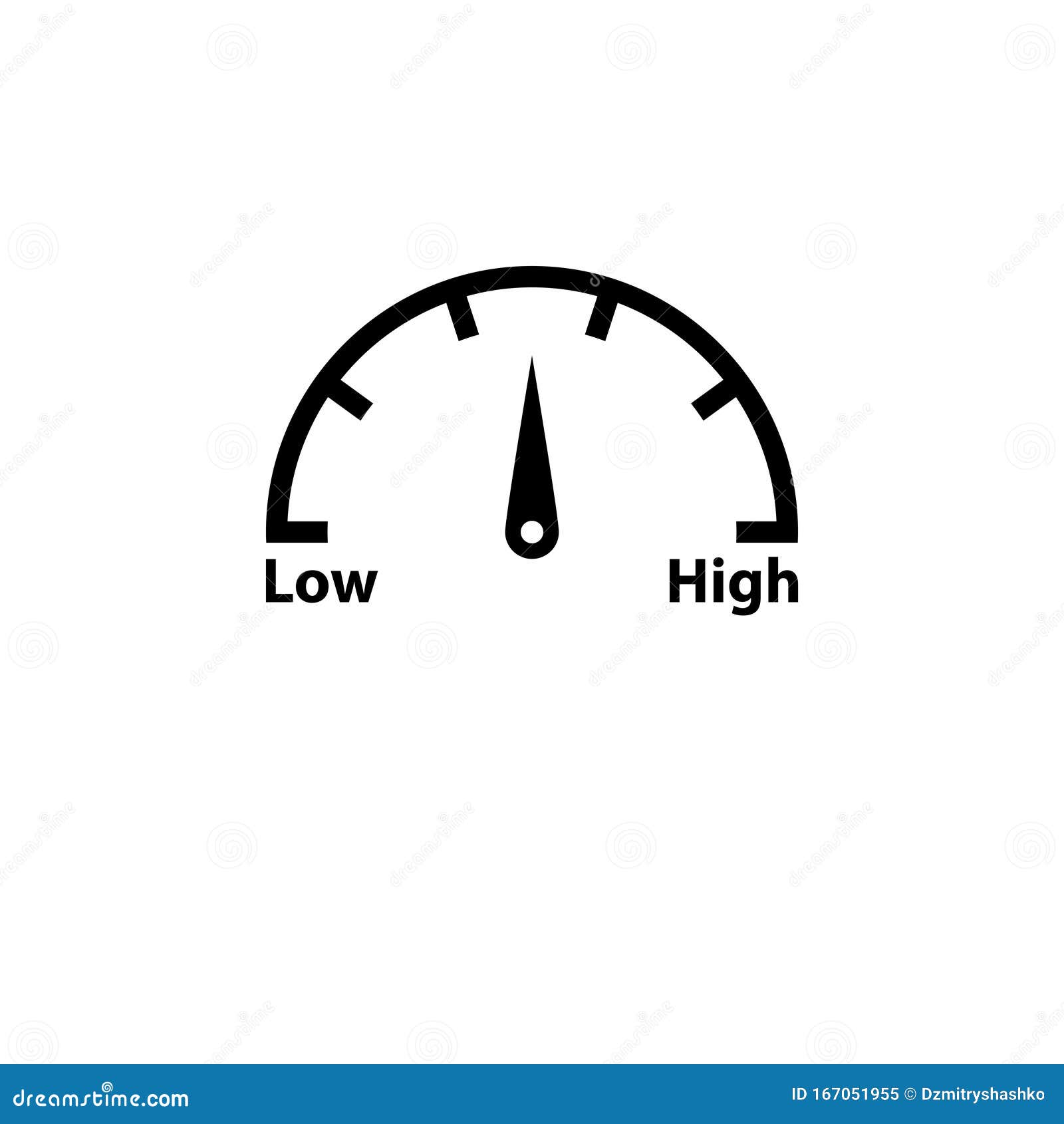 High low risk gauge icon stock vector. Illustration of gauge - 167051955