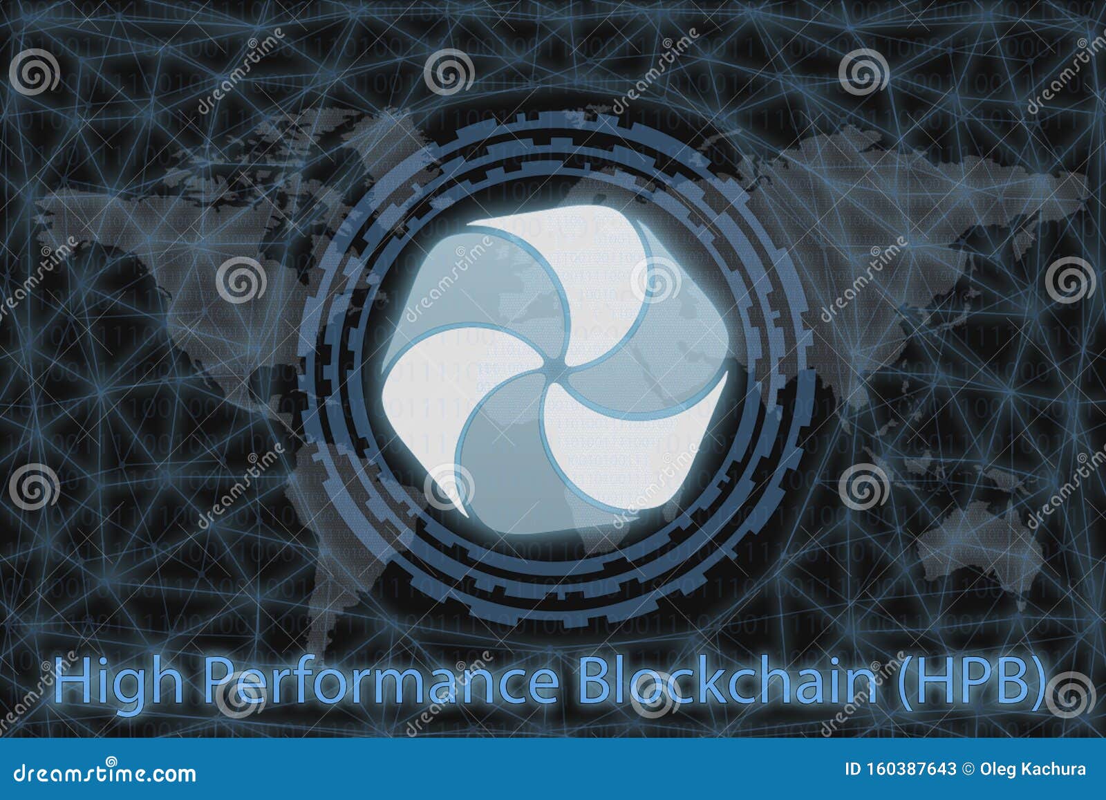 High Performance Blockchain HPB Abstract Cryptocurrency. with a Dark  Background and a World Map Stock Illustration - Illustration of commerce,  banner: 160387643