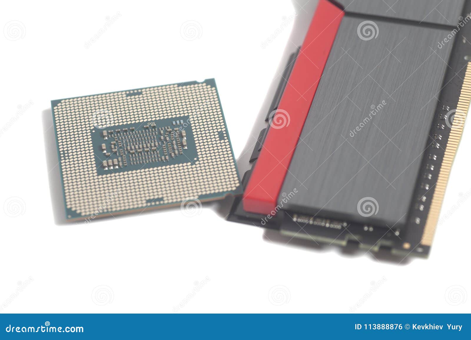 High Performance DDR4 Computer Memory RAM and Central Processing Stock