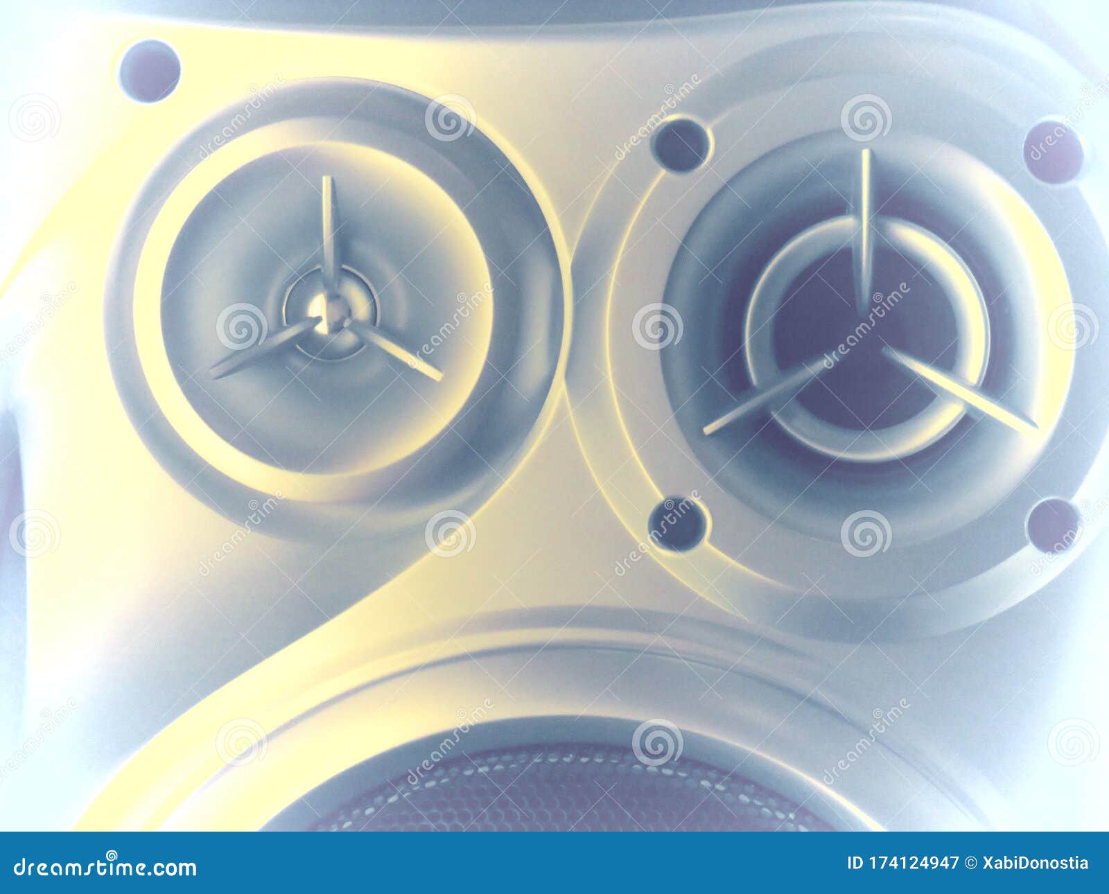Highpitched Speakers from a Stereo Speaker Stock Image Image of