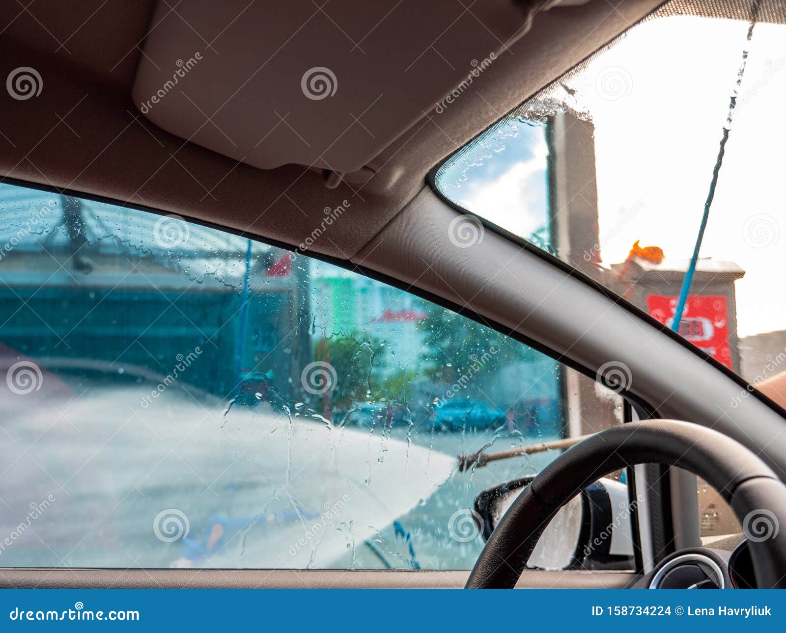 High Powered Hose at a Do it Yourself Car Wash Stock Photo Image of