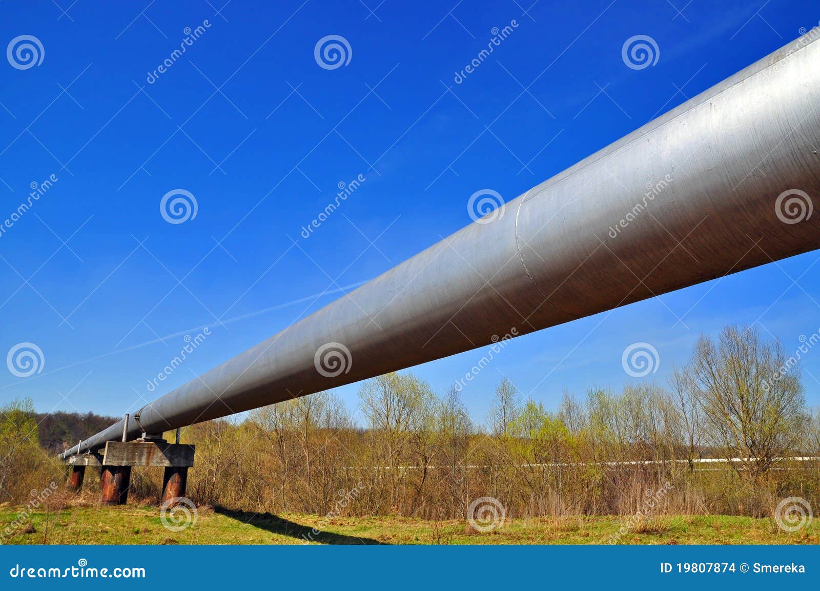 The High Pressure Pipeline. Stock Photo Image of support, metal 19807874