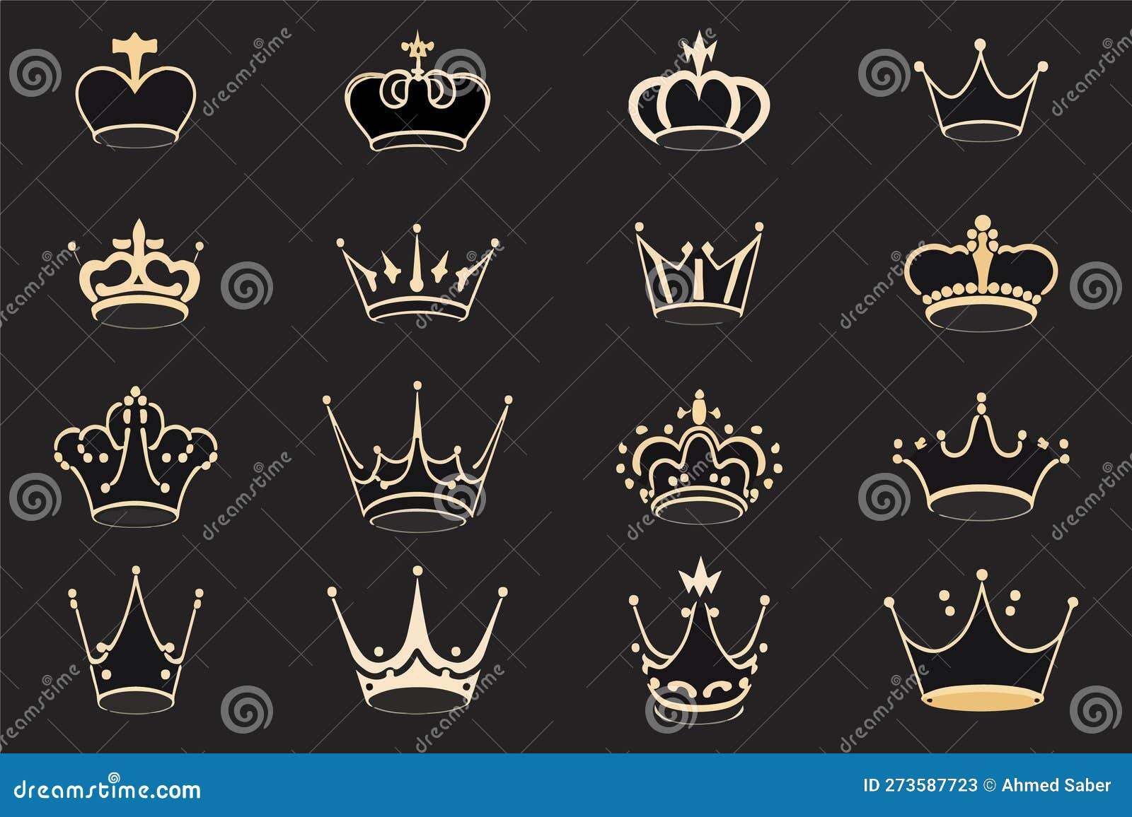 silhouettes crowns set    collection
