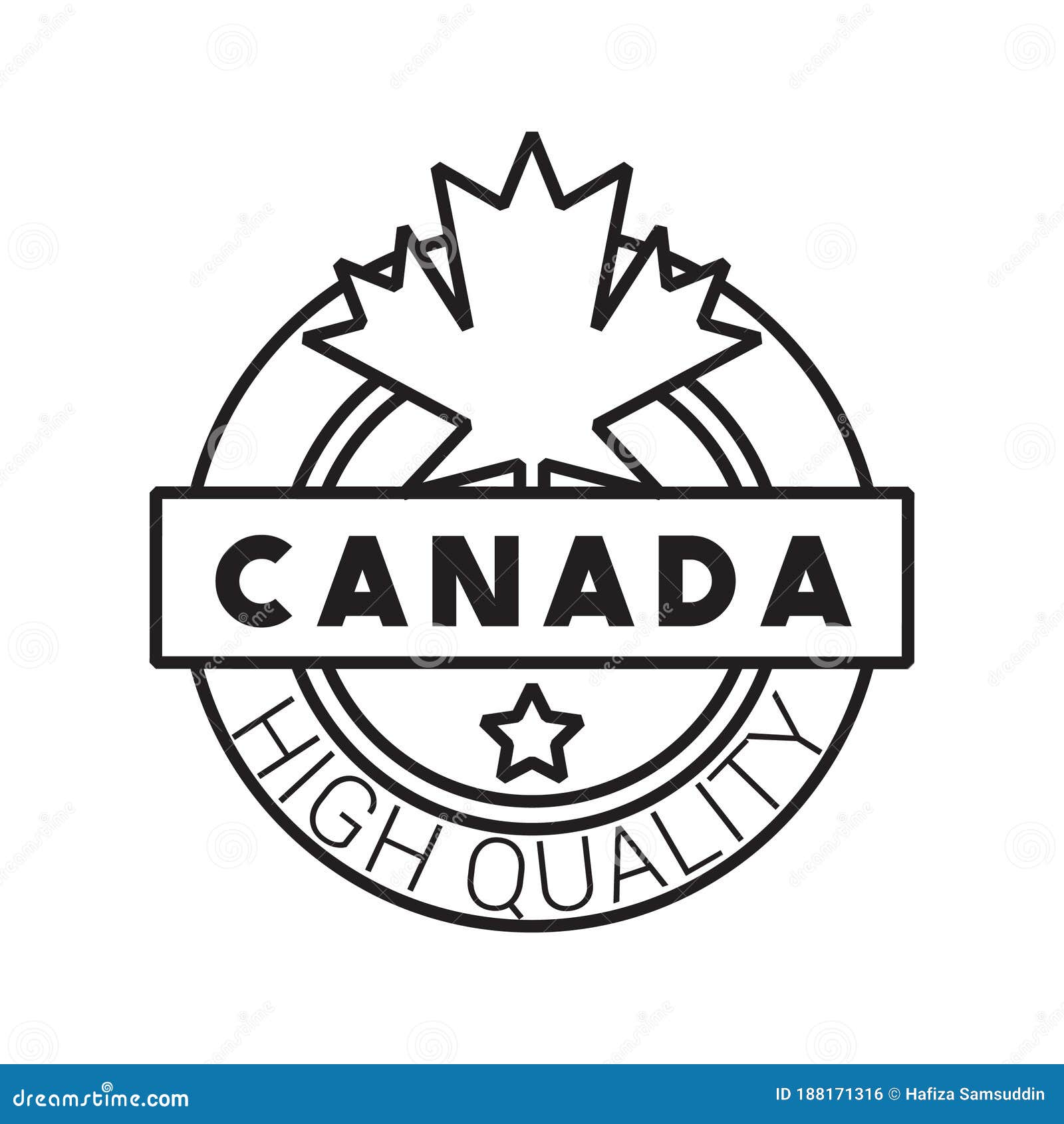 High Quality Canada Label. Vector Illustration Decorative Design Stock