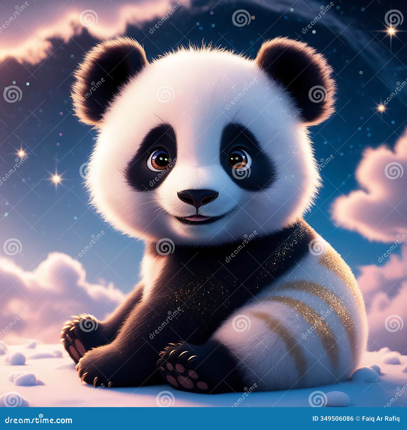 3d rendering of a cute panda featuring cute generative ai suitable for 4k hd wallpaperst