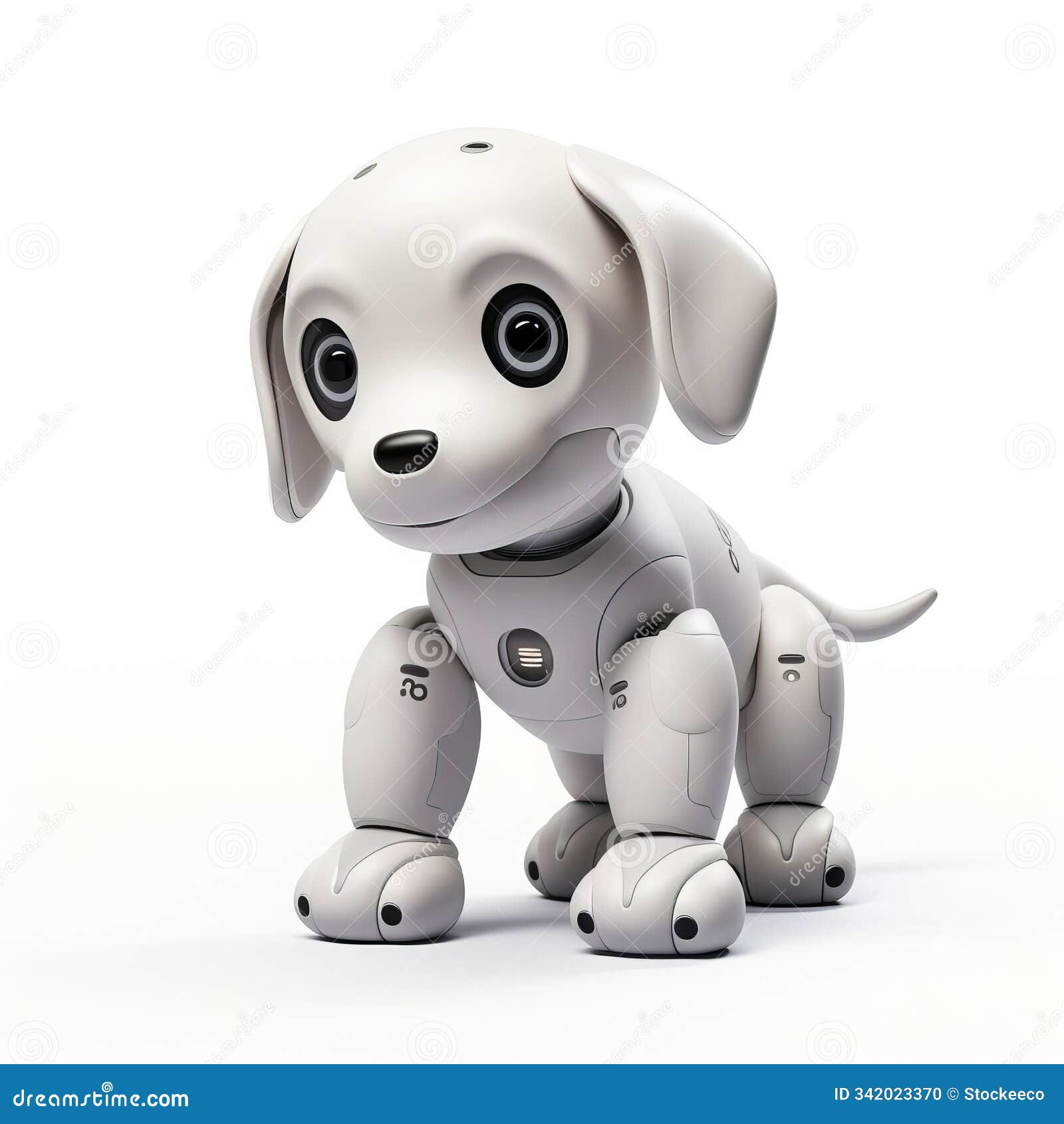 high-quality 3d rendering of aibo on white background