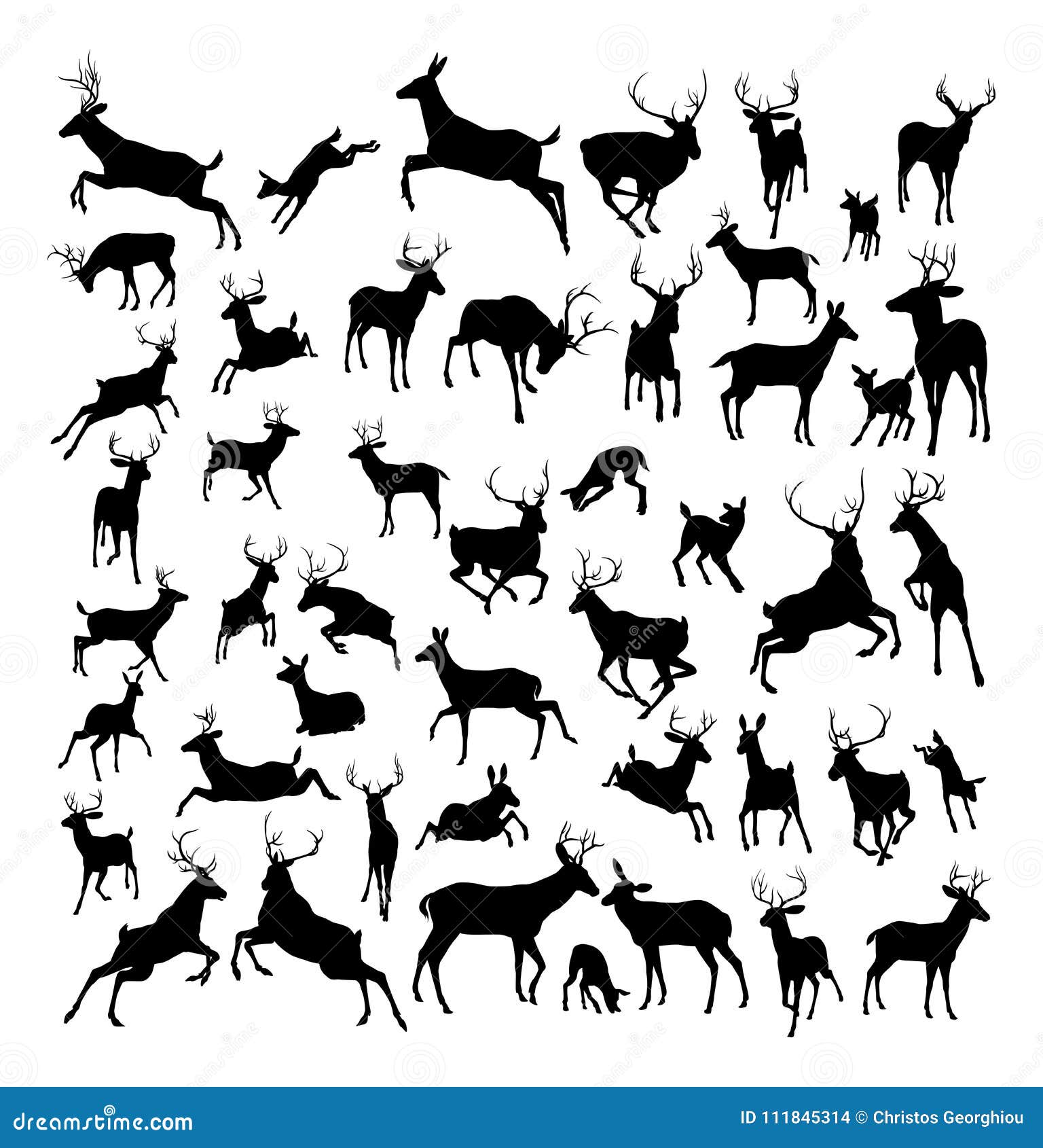 deer animal silhouettes