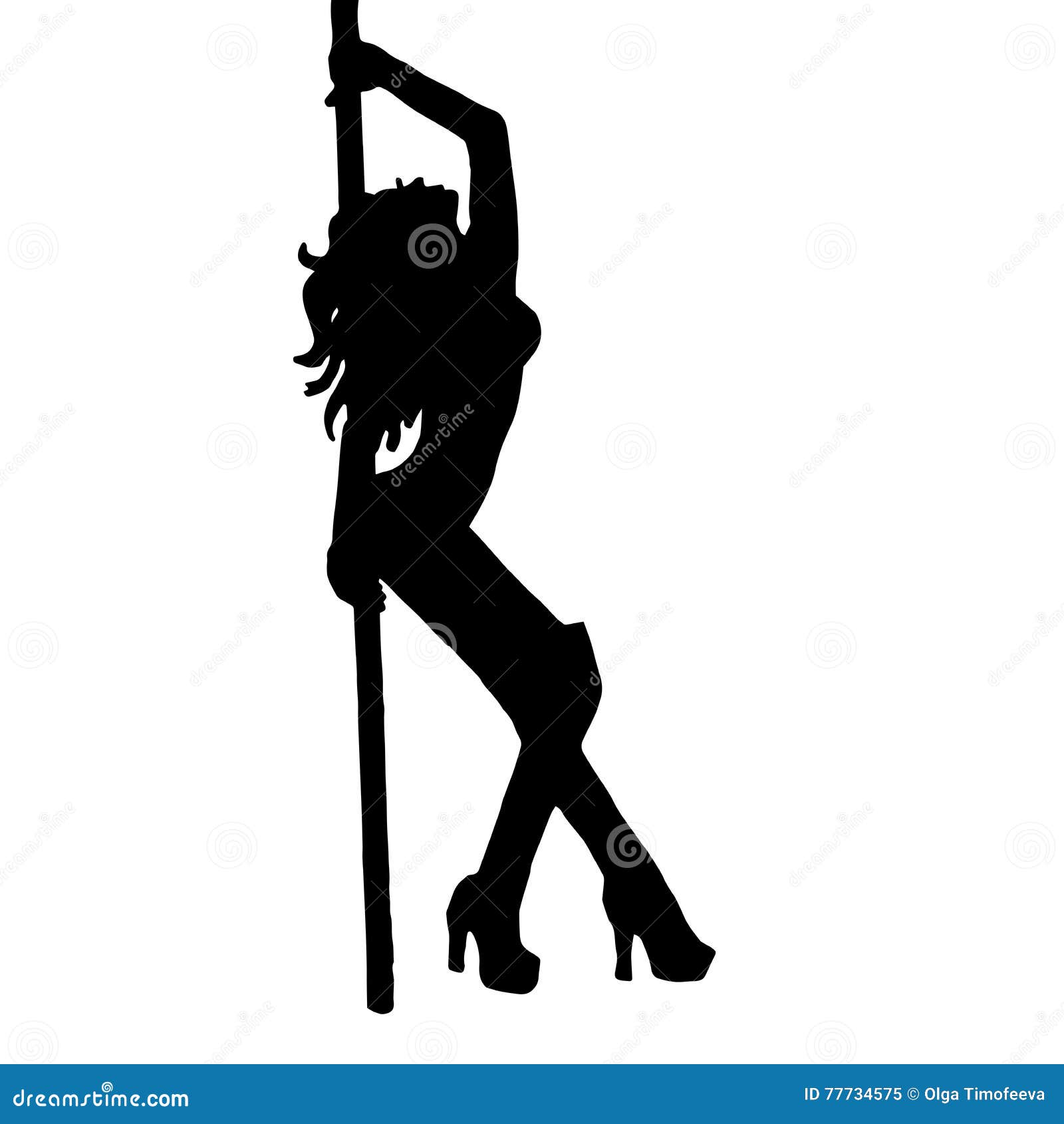 High Quality Girlstriptease Poledance Stock Vector Illustration Of Lady Background 77734575 