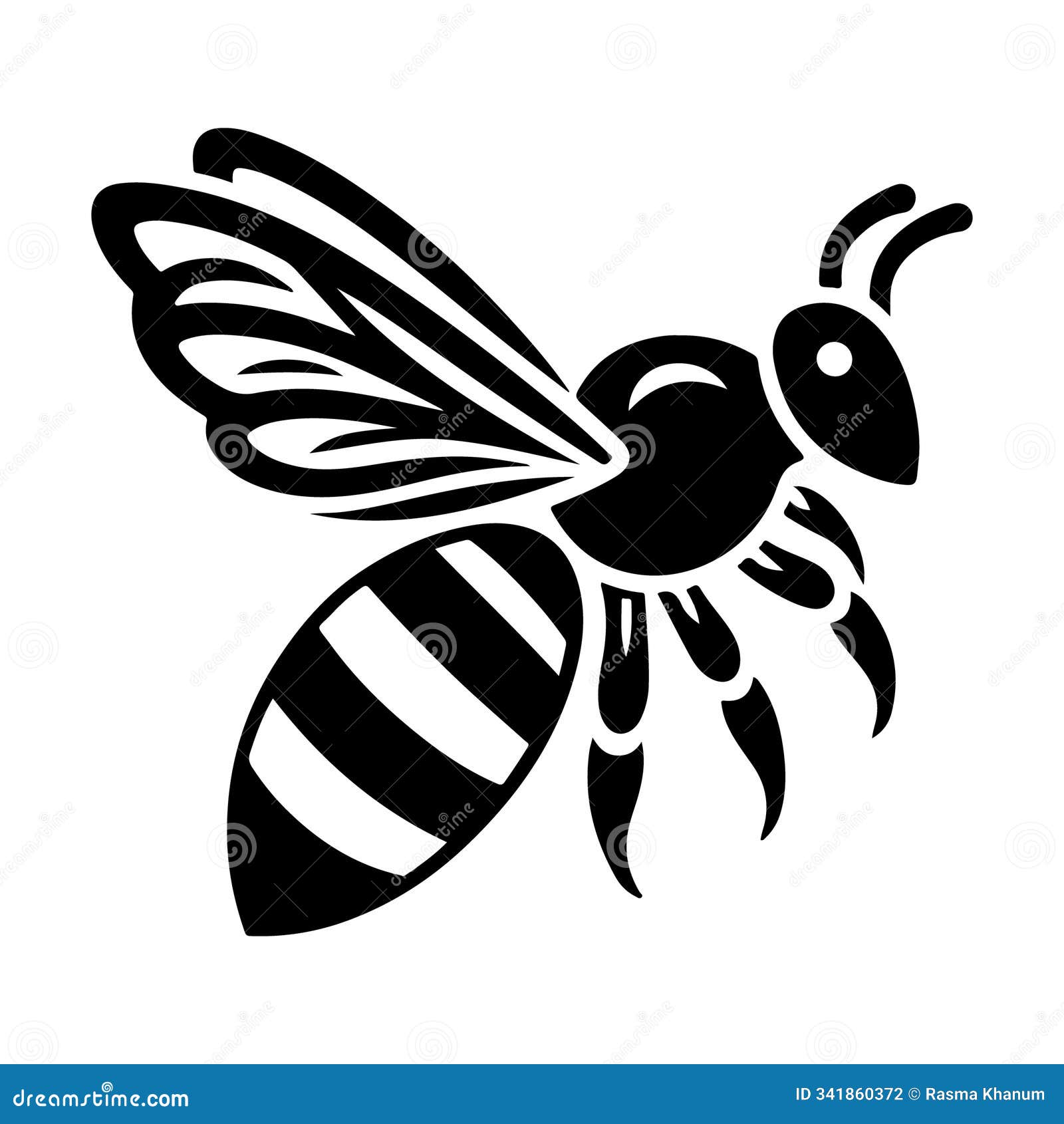 high quality honey bee  silhouette.