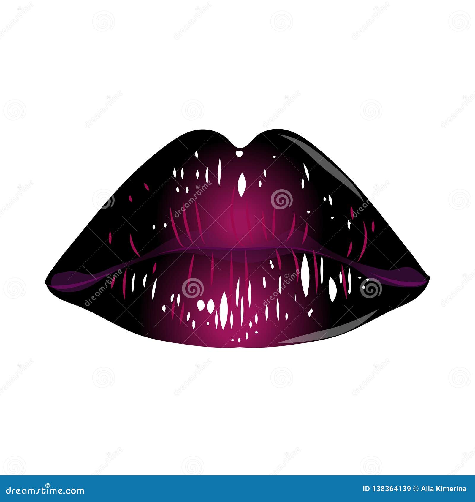 Purple lips stock illustration. Illustration of background 138364139