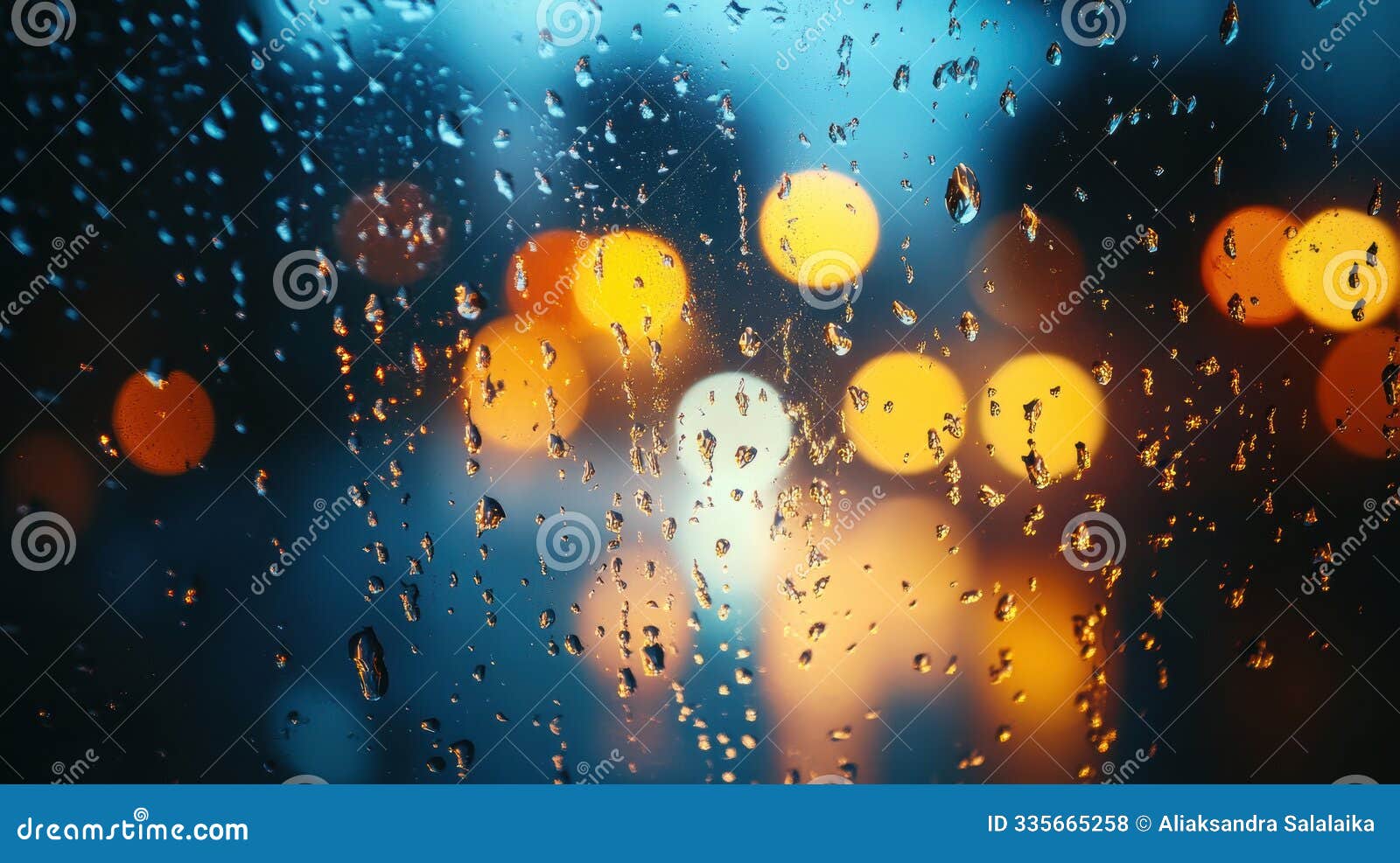 raindrops play a soothing melody on a windowpane, evoking a cozy rainy day feel, perfect for a weather-themed banner