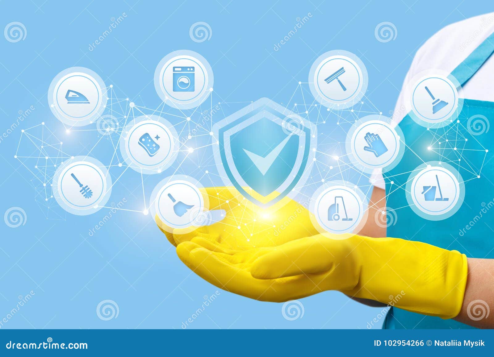 Highquality Implementation of Cleaning and Housework . Stock Photo