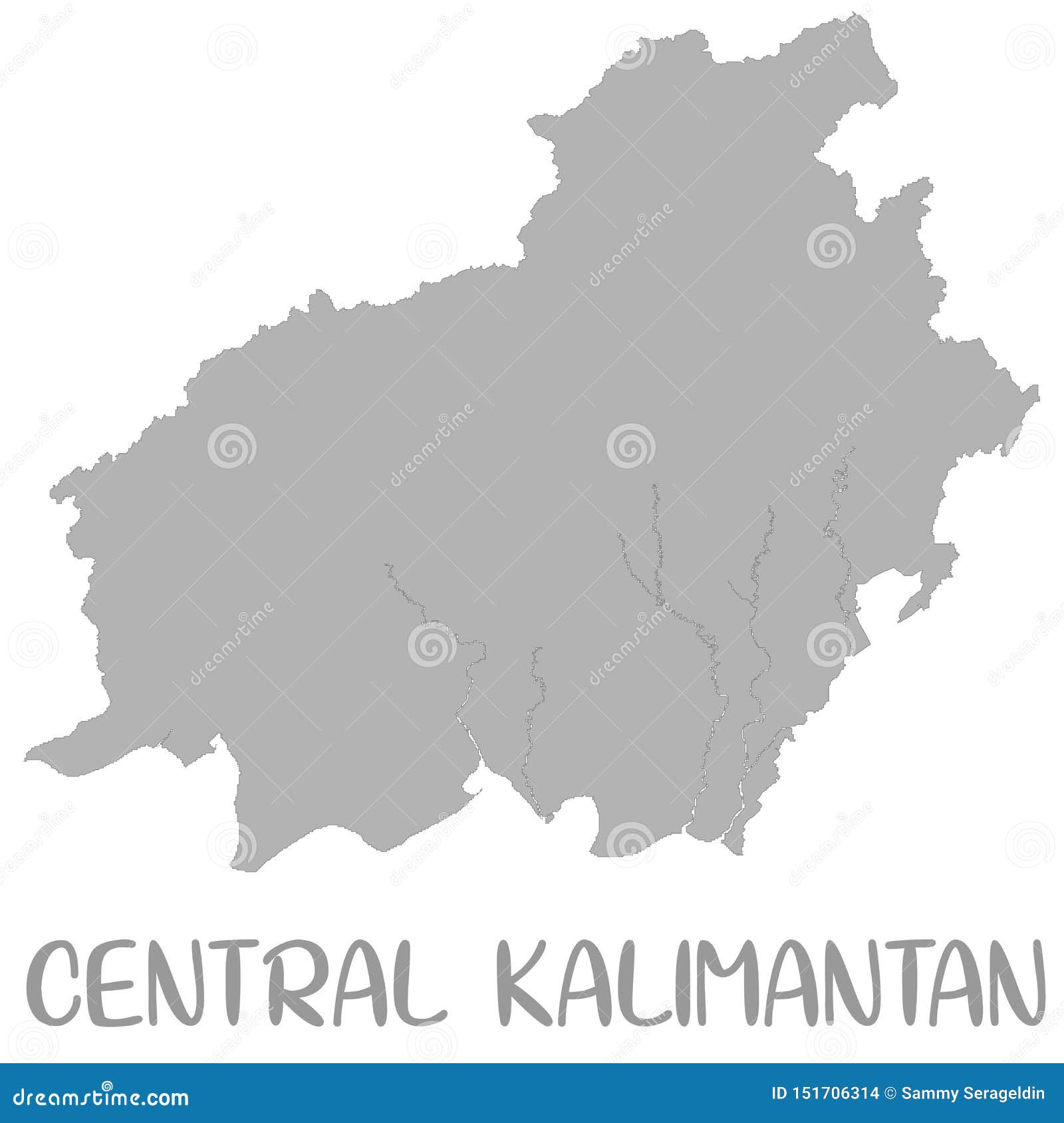 High Quality Map  Of Central  Kalimantan  Is A Province  Of 