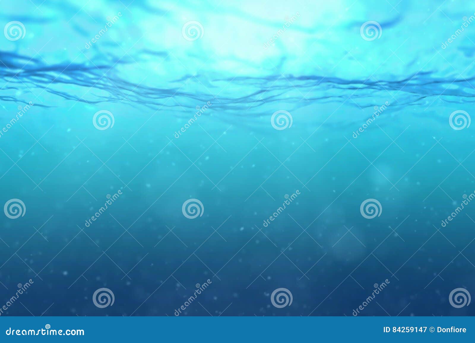 high quality perfectly seamless loop of deep blue ocean waves from underwater background with micro particles flowing