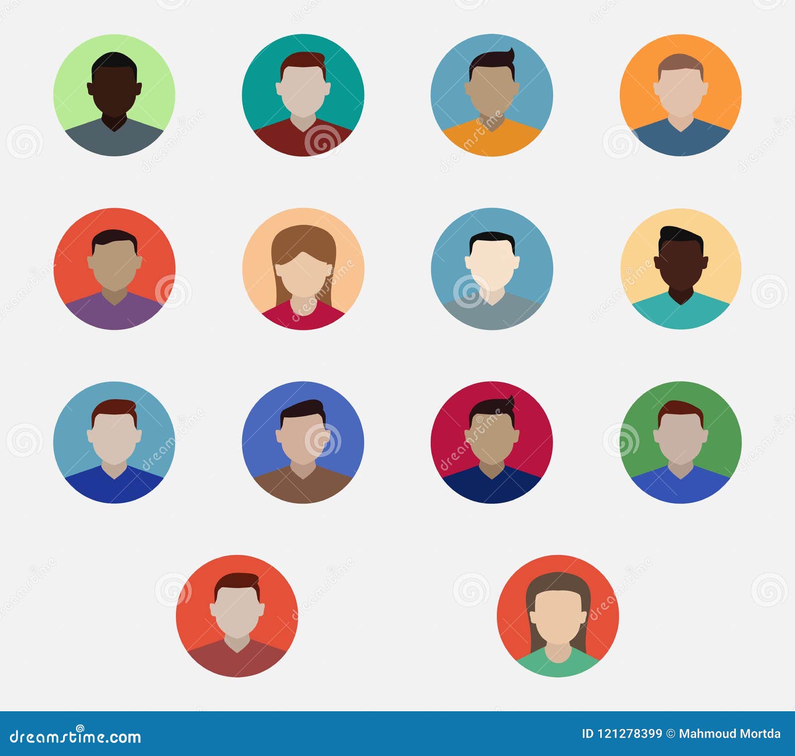 14 high quality  character icons `flat `