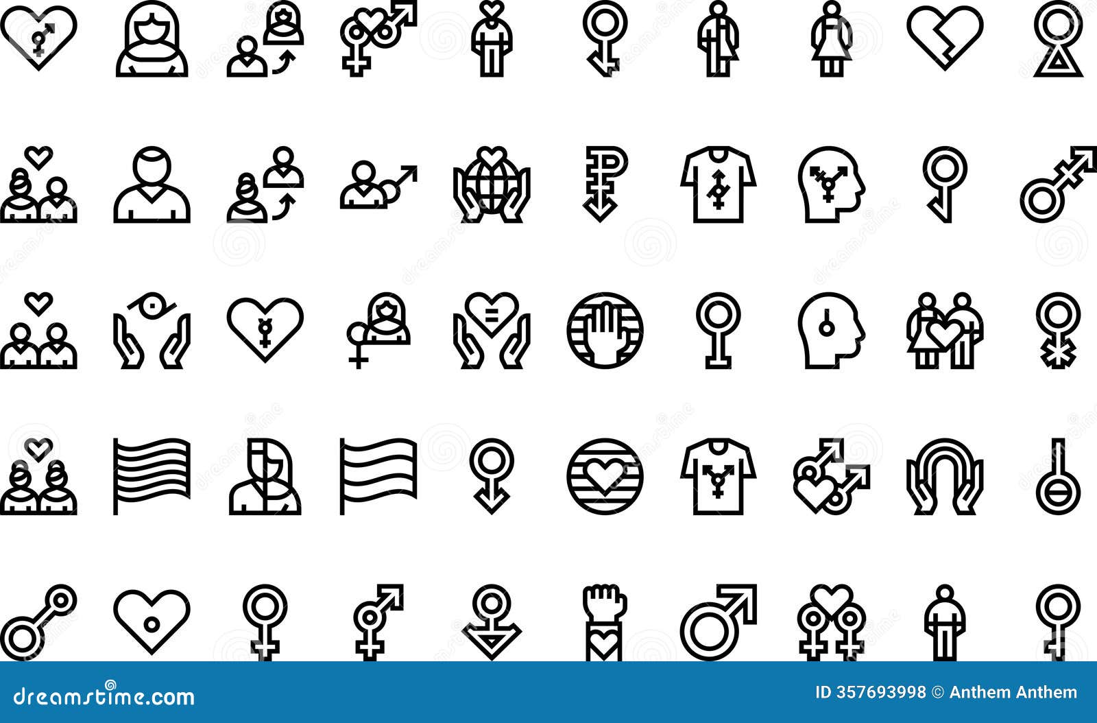 gender identity icons high-quality  icons collection with editable stroke. ideal for professional and creative