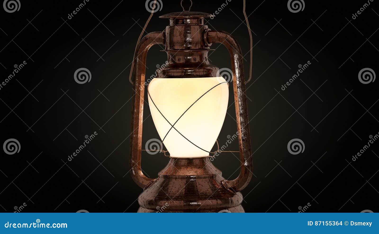 high res 3d rendered petroleum lamp
