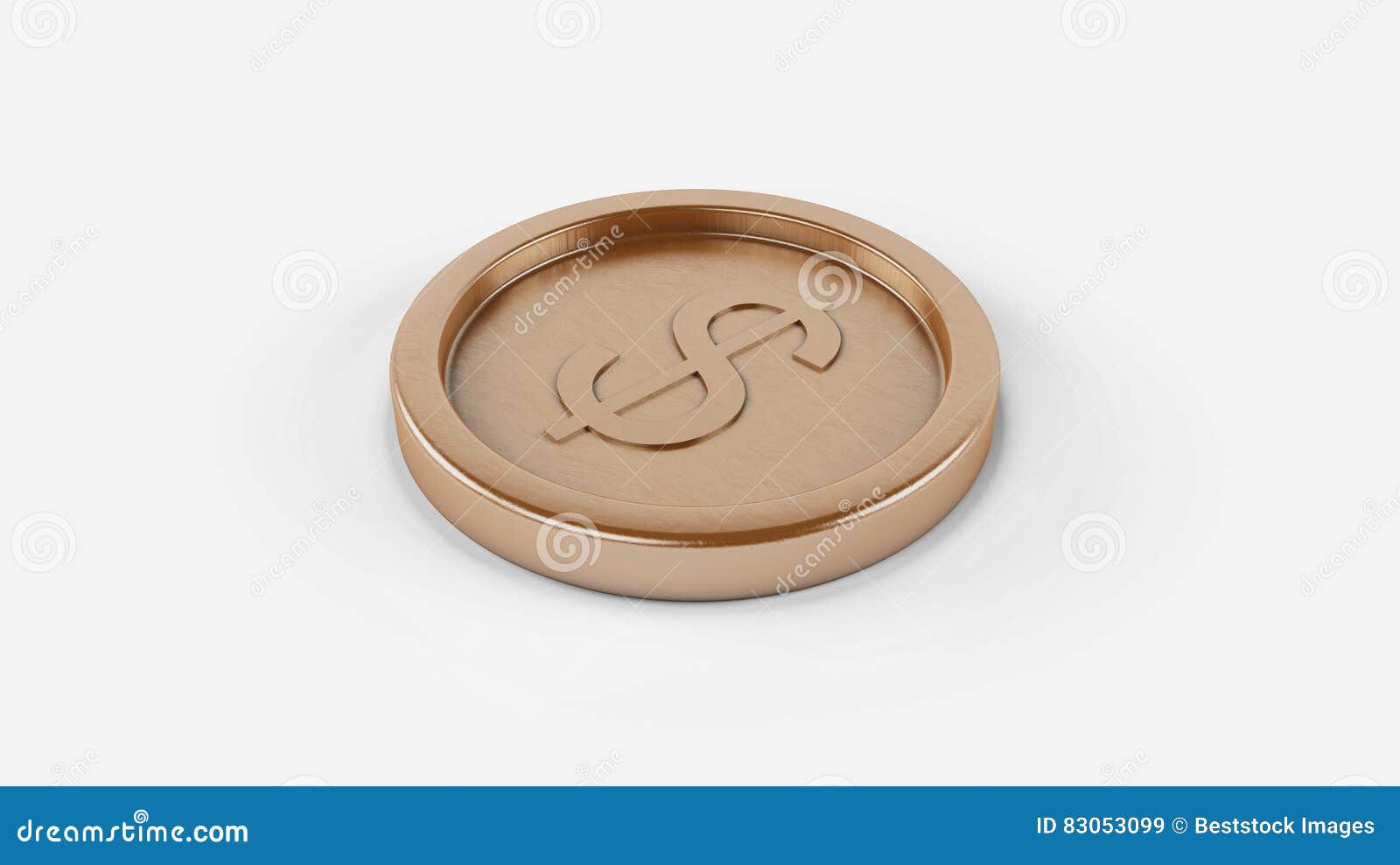 High Resolution Bronze Metal Coin Stock Illustration Illustration of