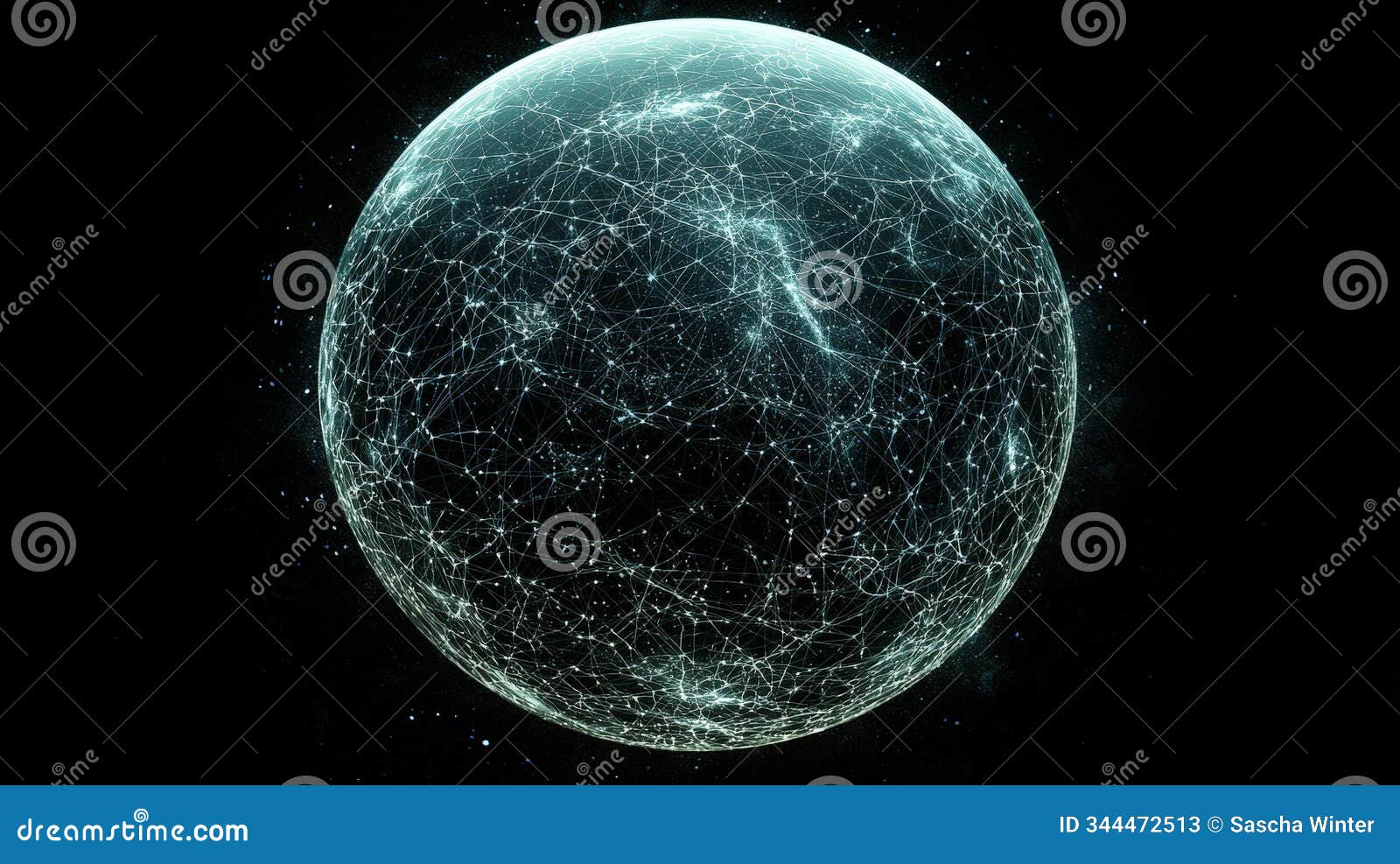 abstract network circle with no center. generative ai