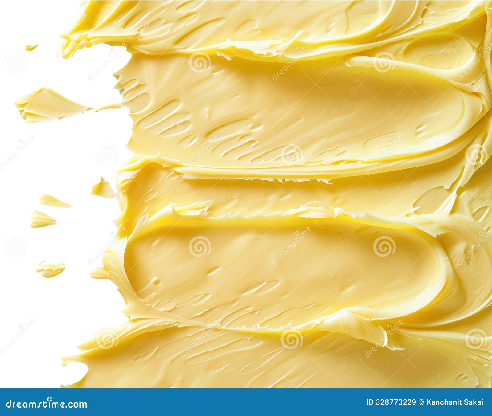 high-resolution butter texture  on white background, showing smooth surface and natural color