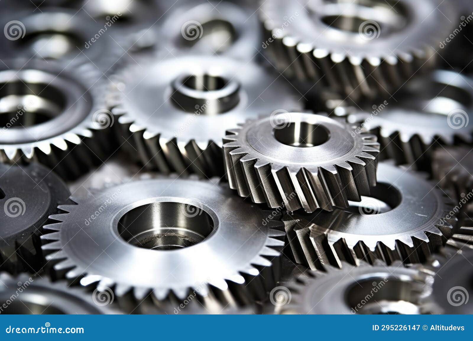 High Resolution Image of Metal Lathe Gears Stock Image Image of