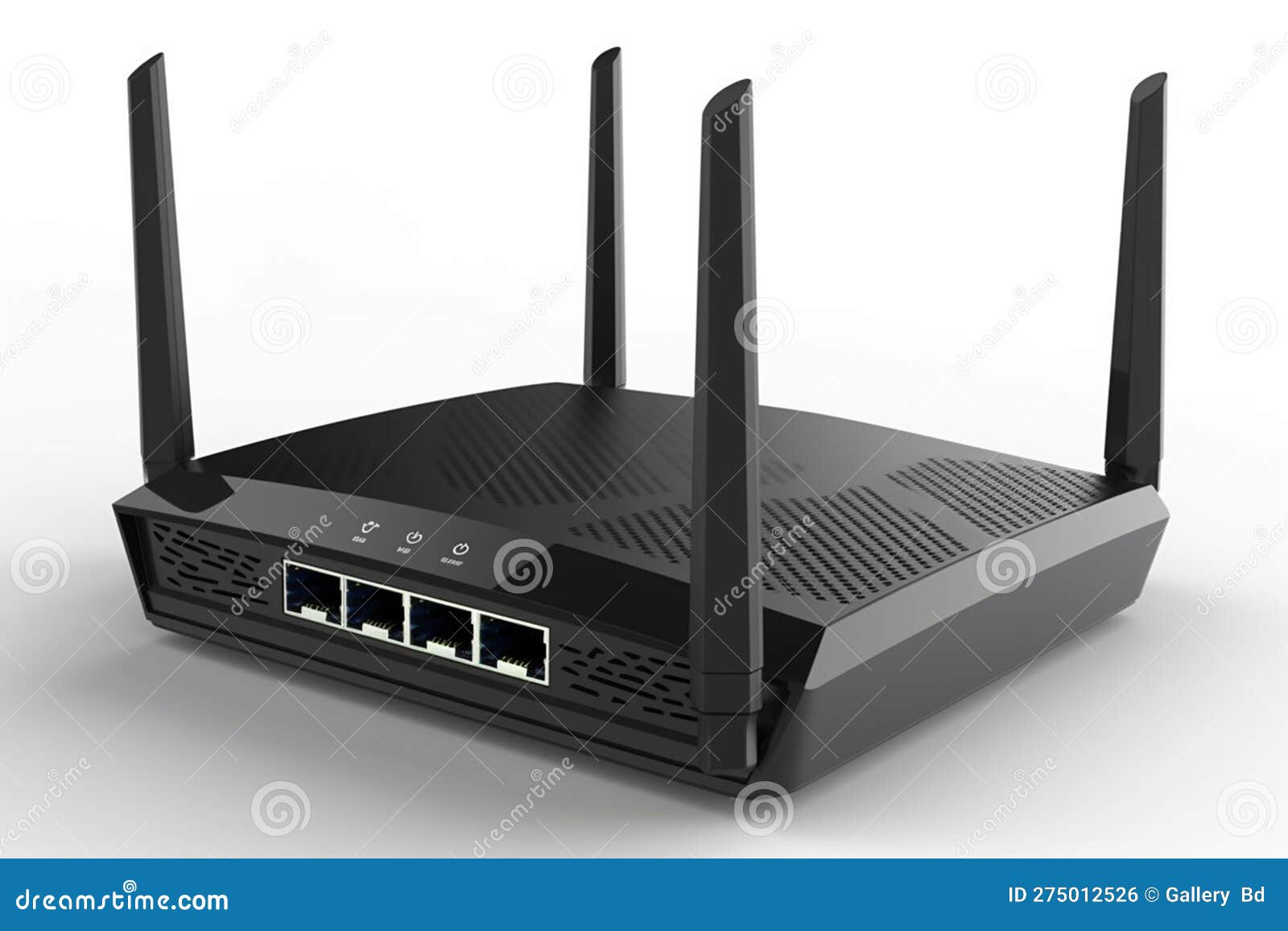 wireless router on a white background. 3d-rendered .