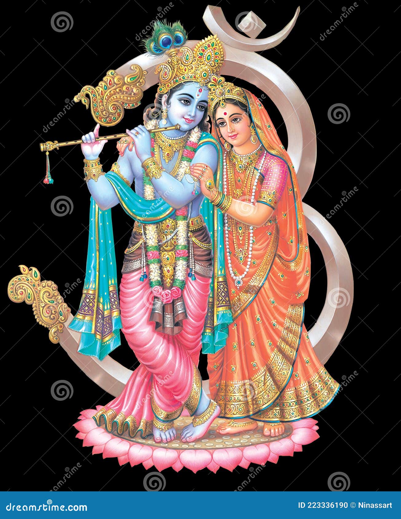 High-Resolution Photo of Radha Krihna in Black Background Stock  Illustration - Illustration of lord, madhav: 223336190