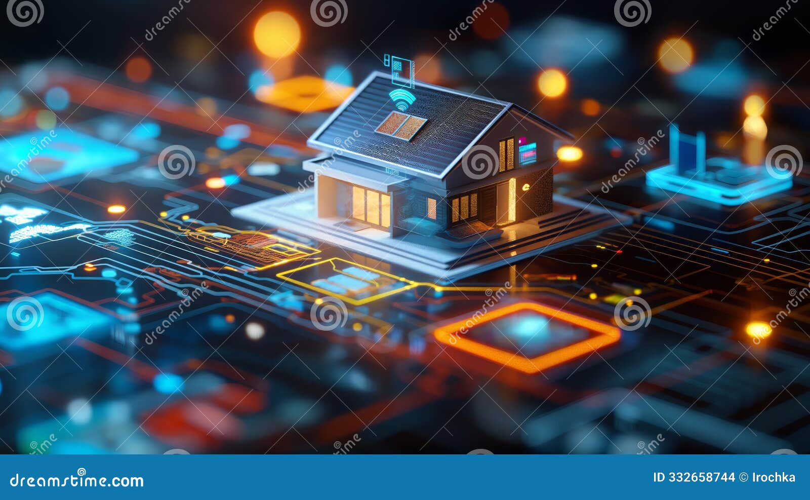 high-resolution smart home with advanced technology features