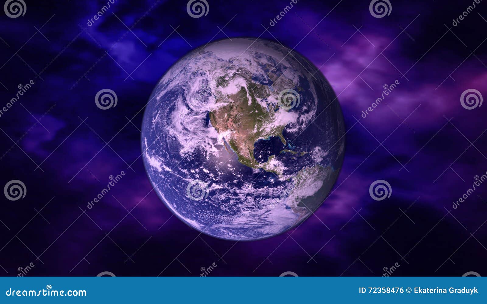 High Resolution Planet Earth View The World Globe From Space In A Star